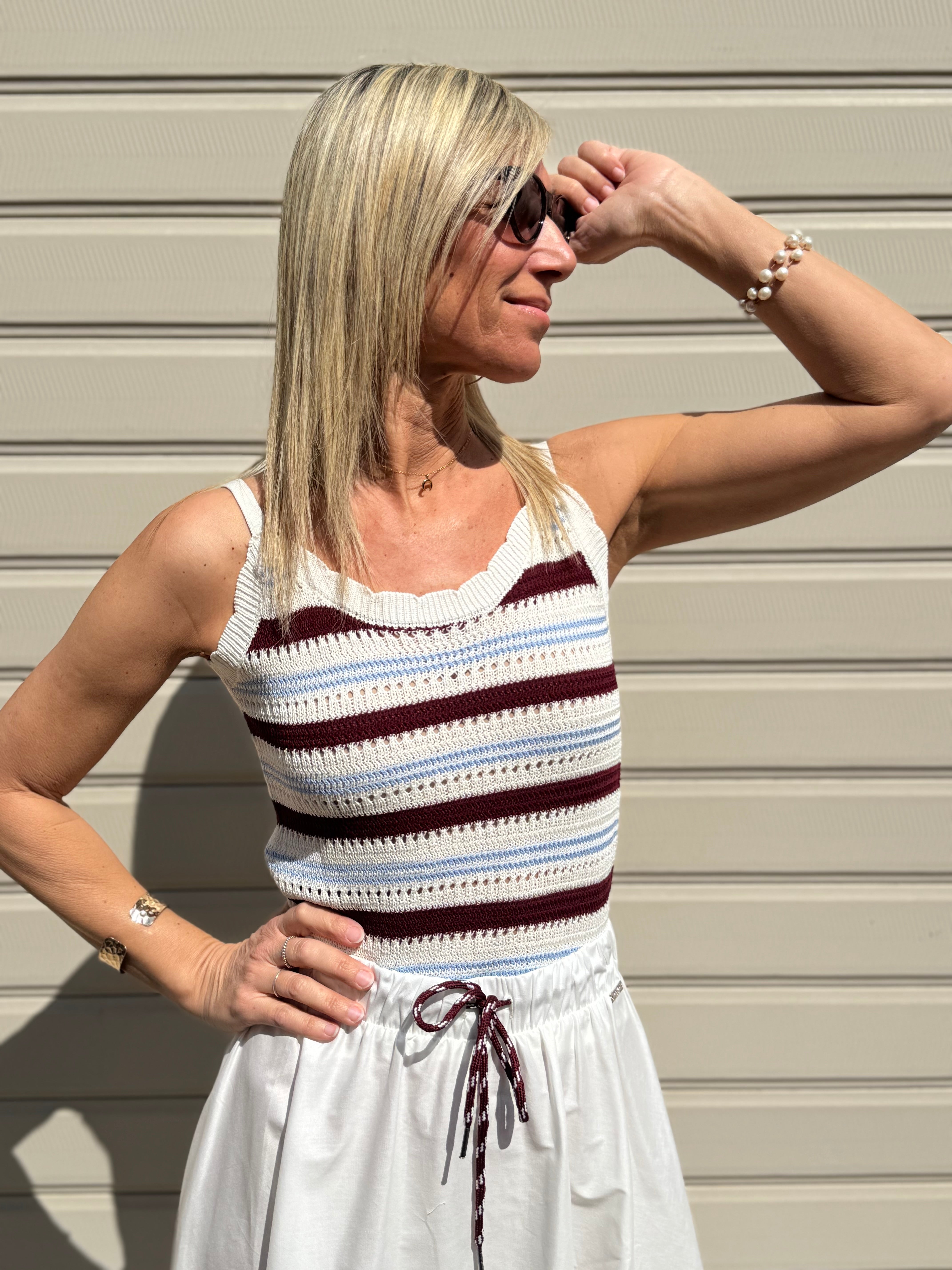 Top macramè righe mimi’