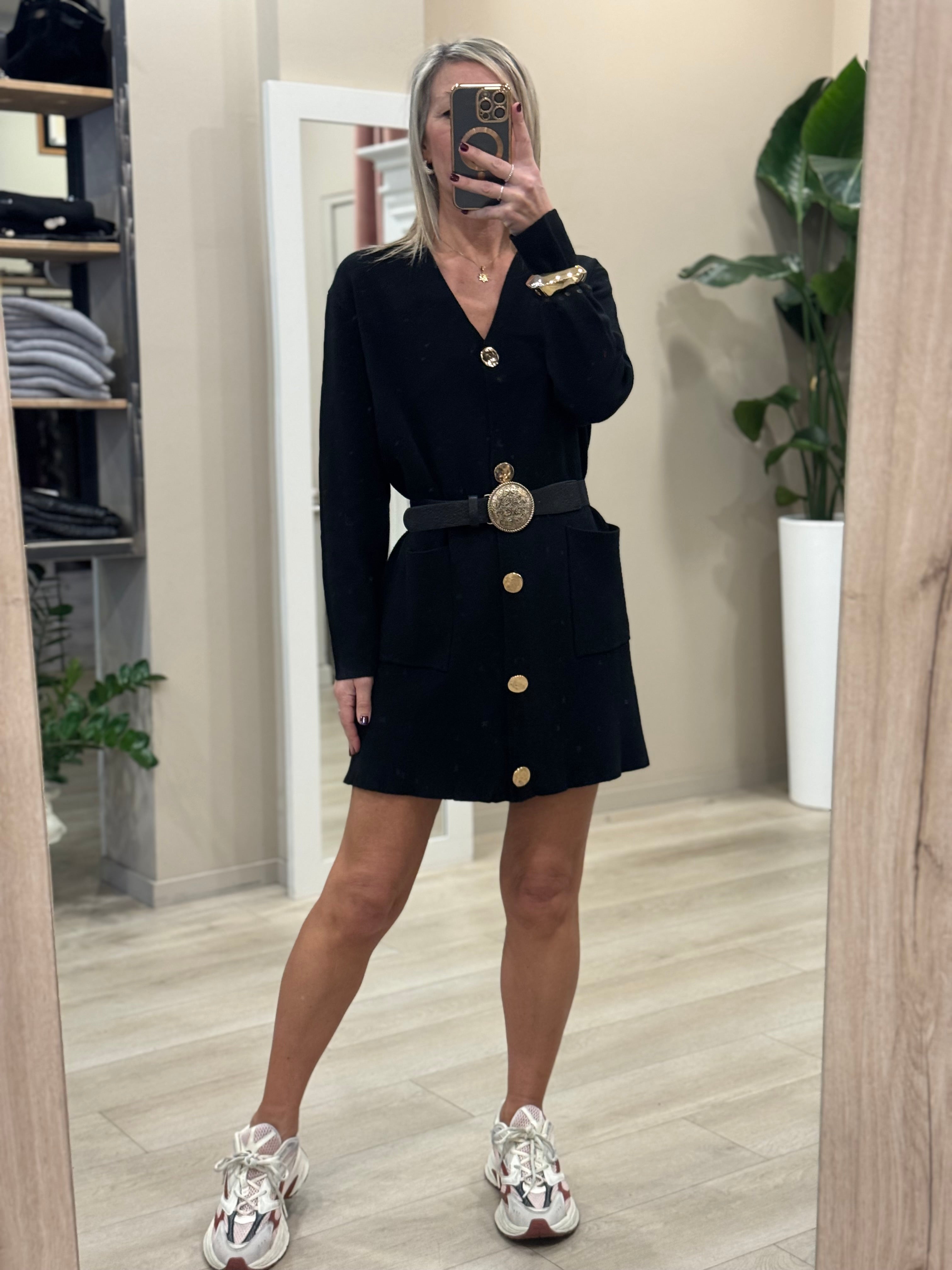 Abito cardigan in maglia