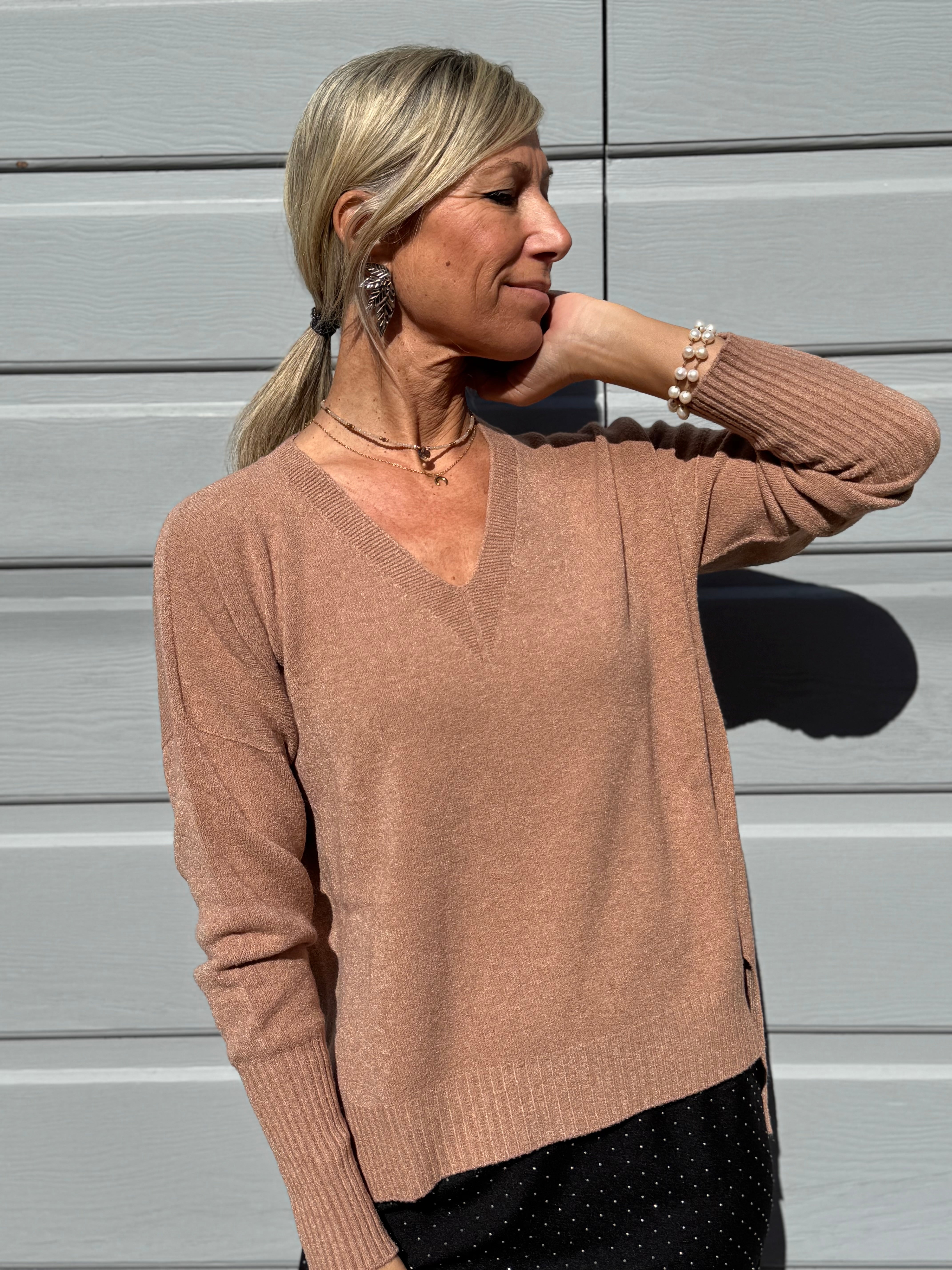 Maglia scollo V over Kontatto