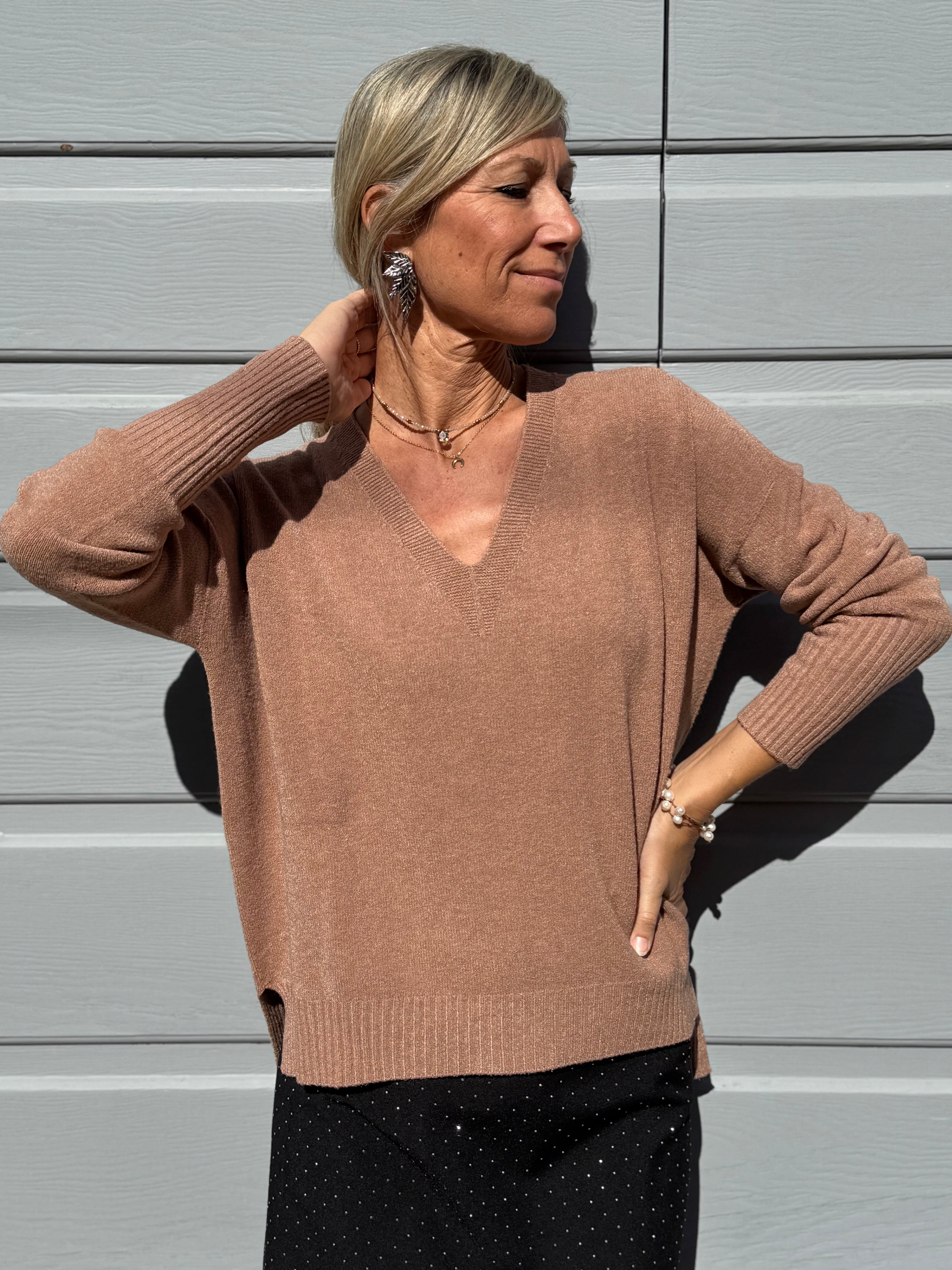 Maglia scollo V over Kontatto