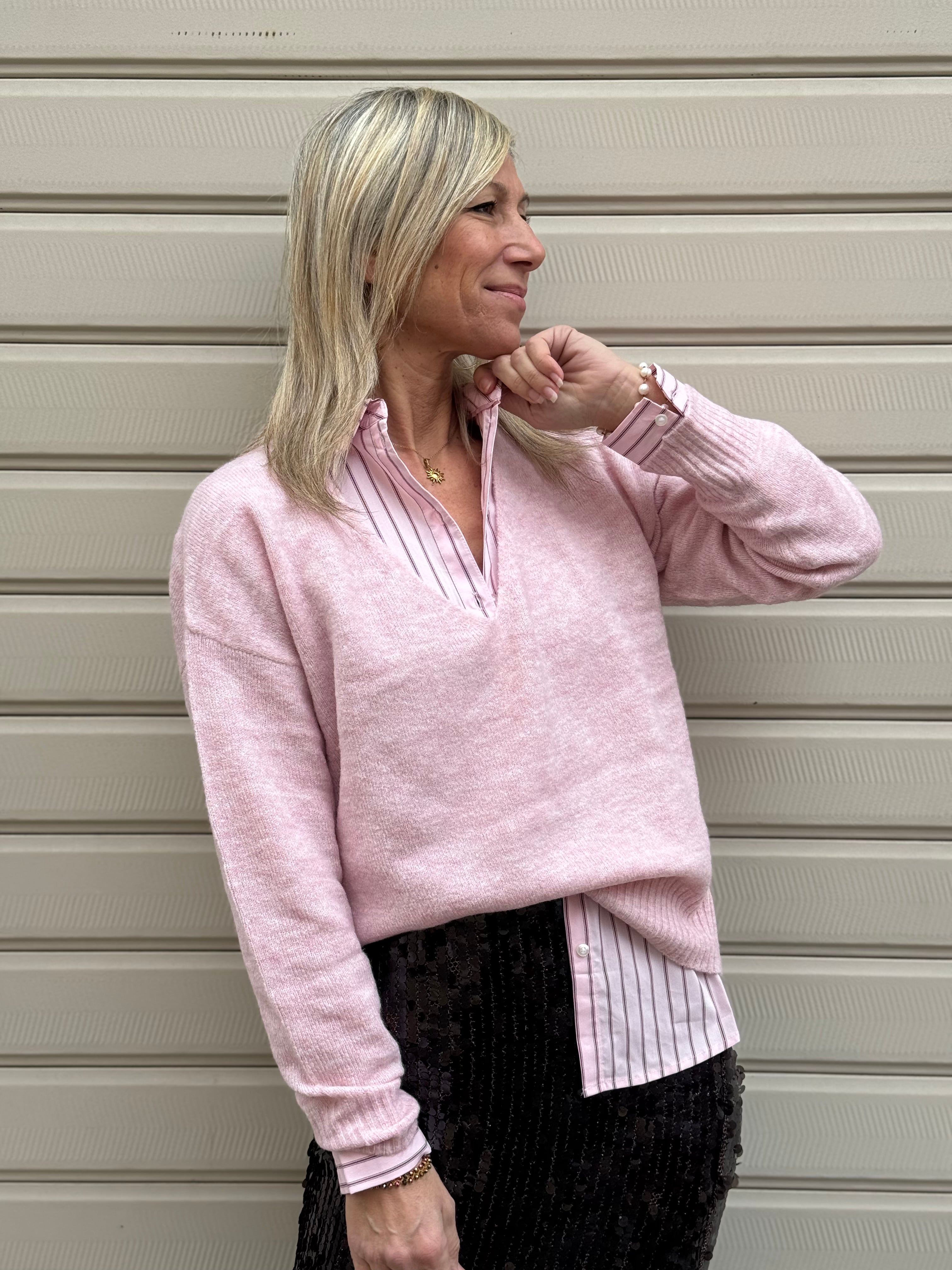 Maglia scollo v pastello 🖍️