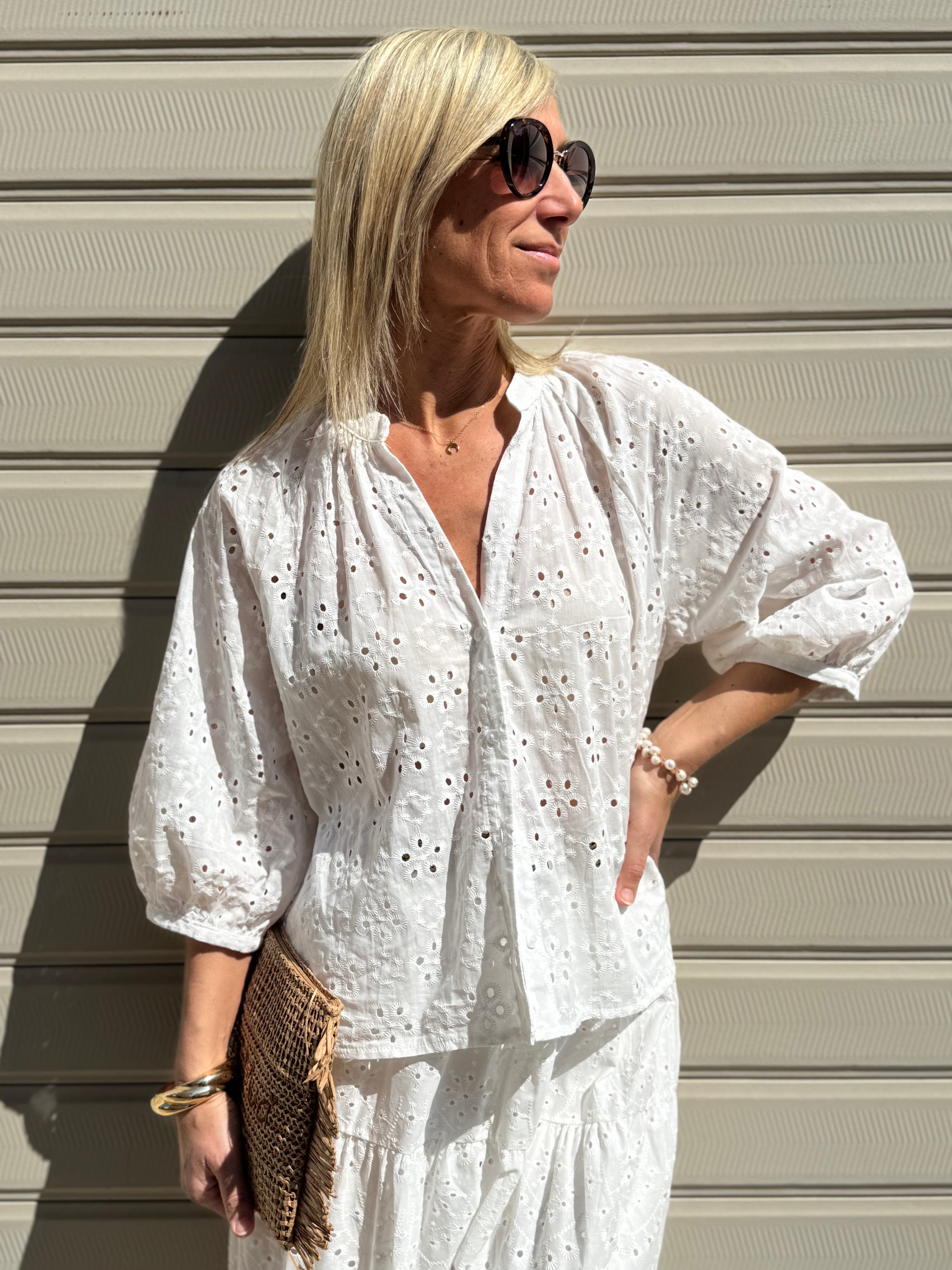 Camicia sangallo adora