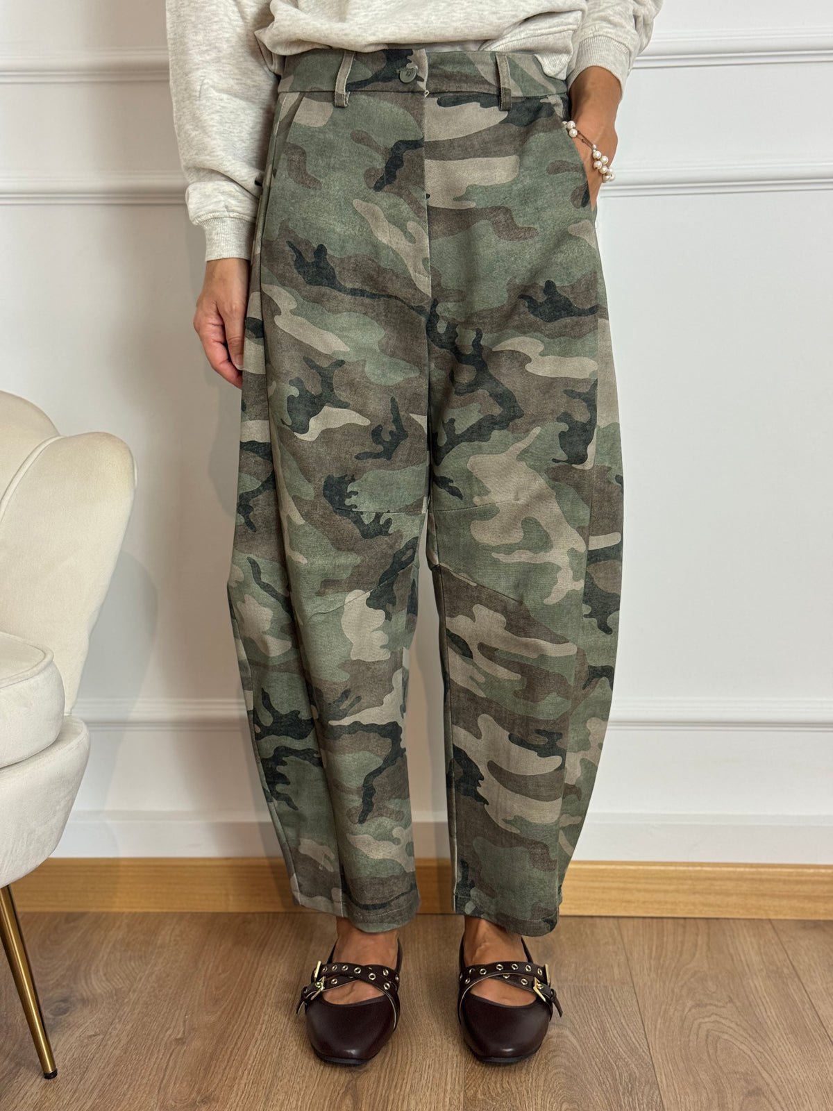 Pantalone Barrel mimetico