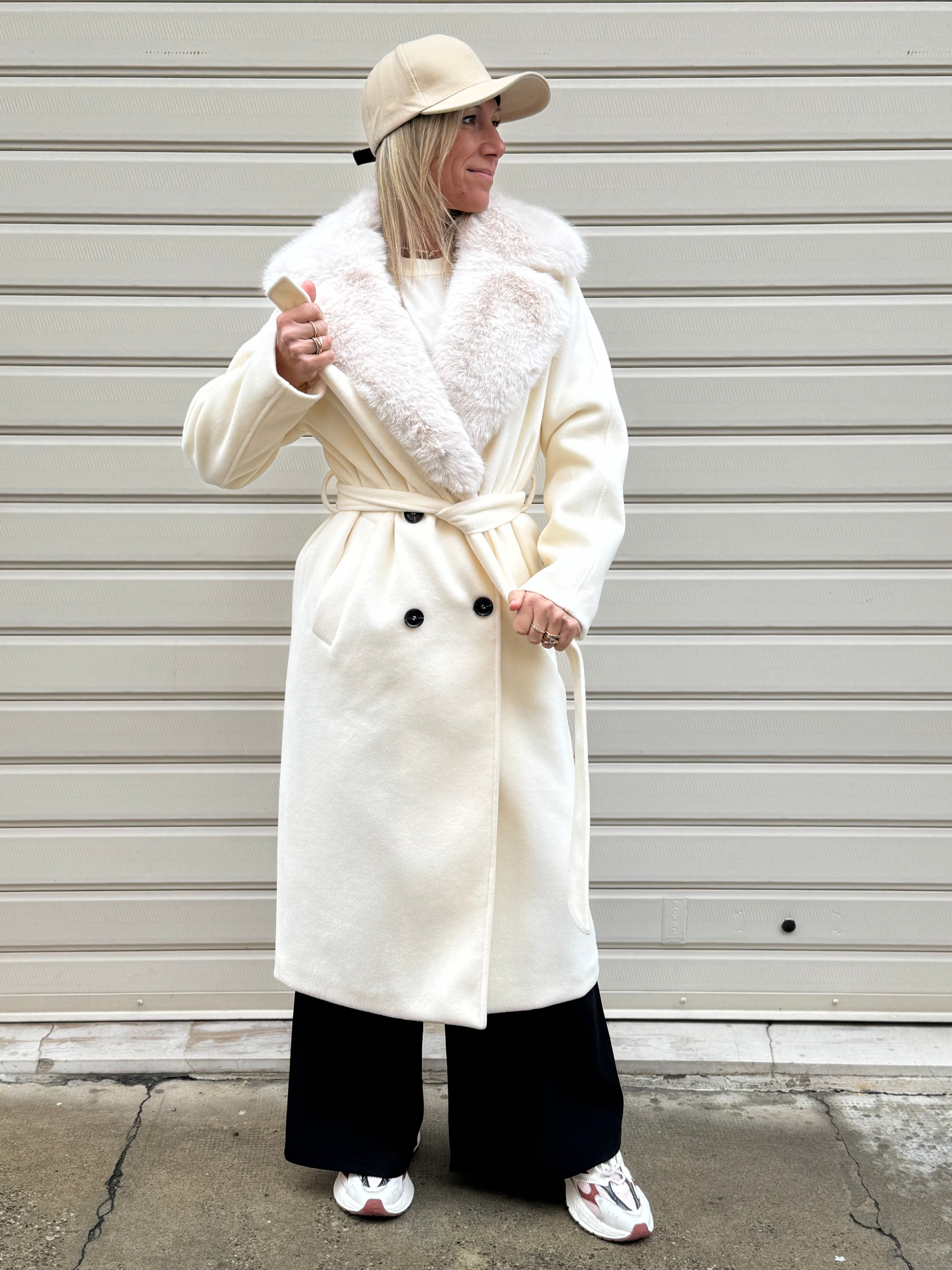 Cappotto lungo imbottito artigli