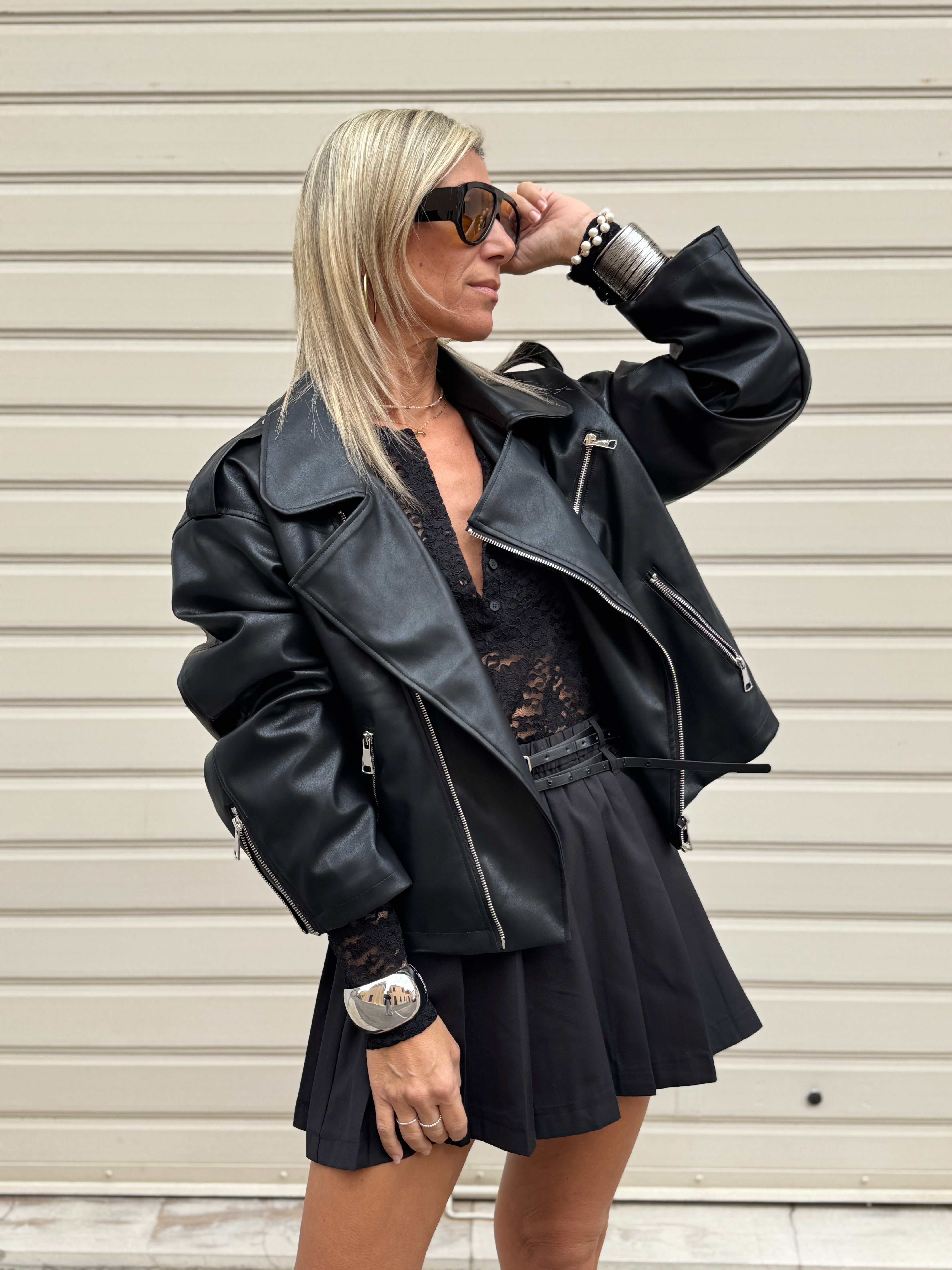 Giacca over ecopelle