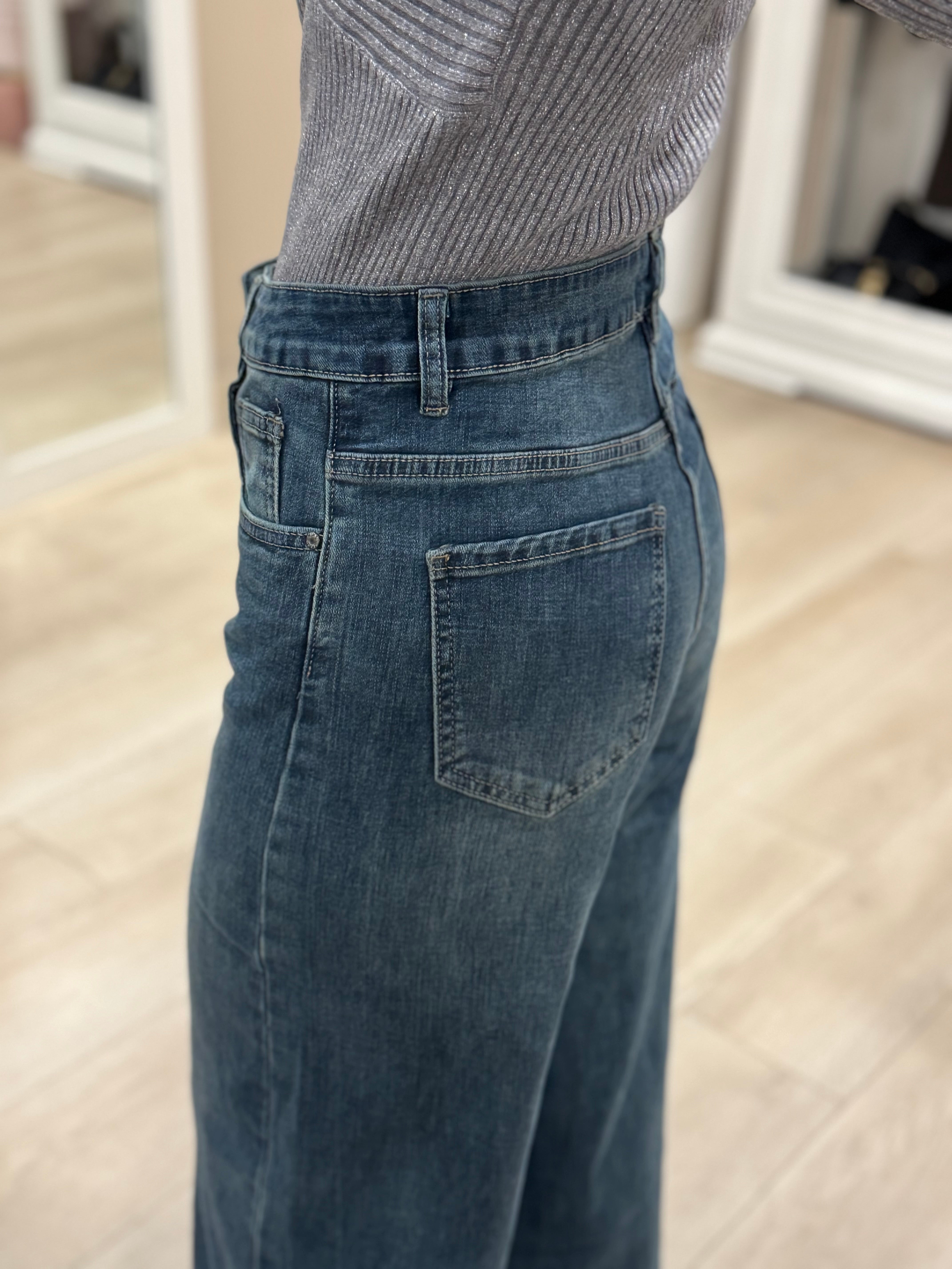 Jeans palazzo blu light