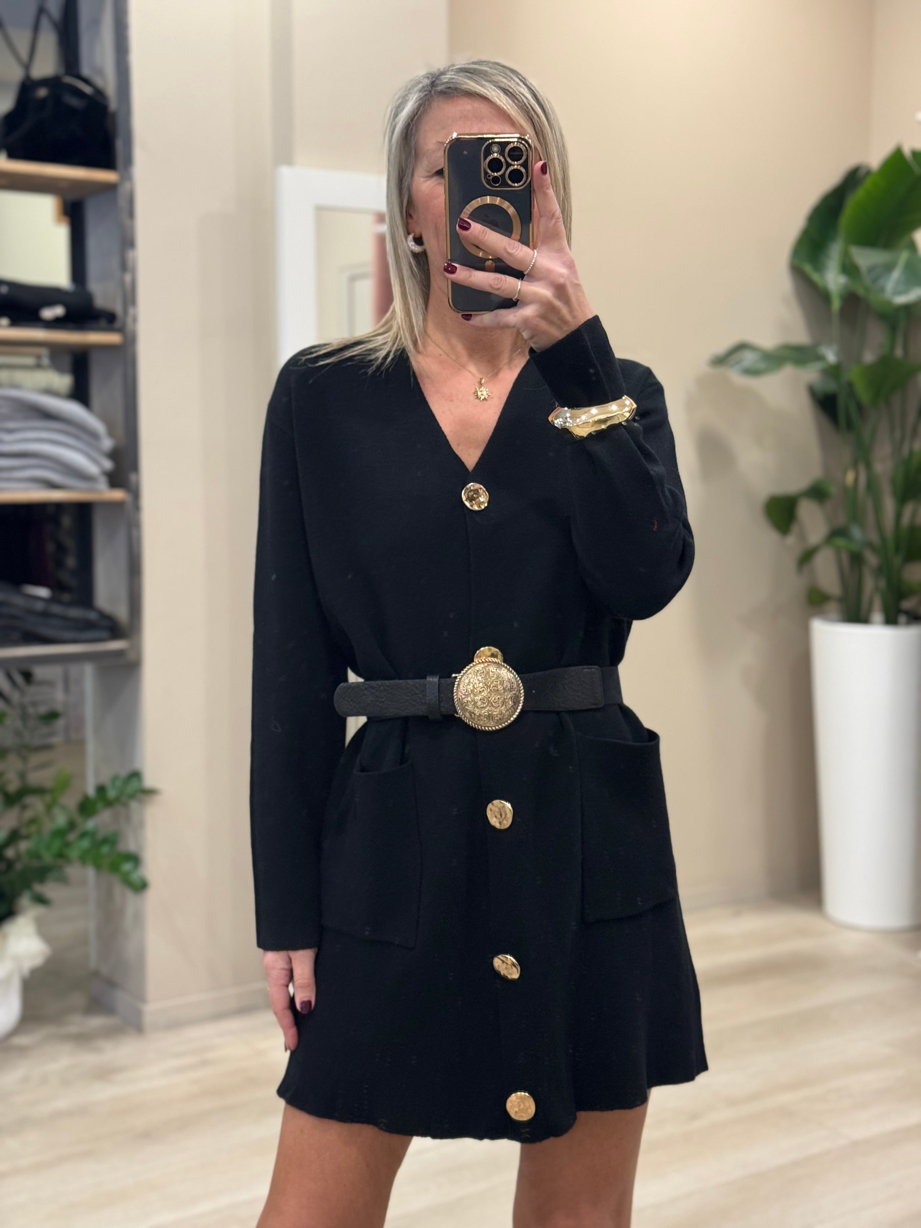 Abito cardigan in maglia