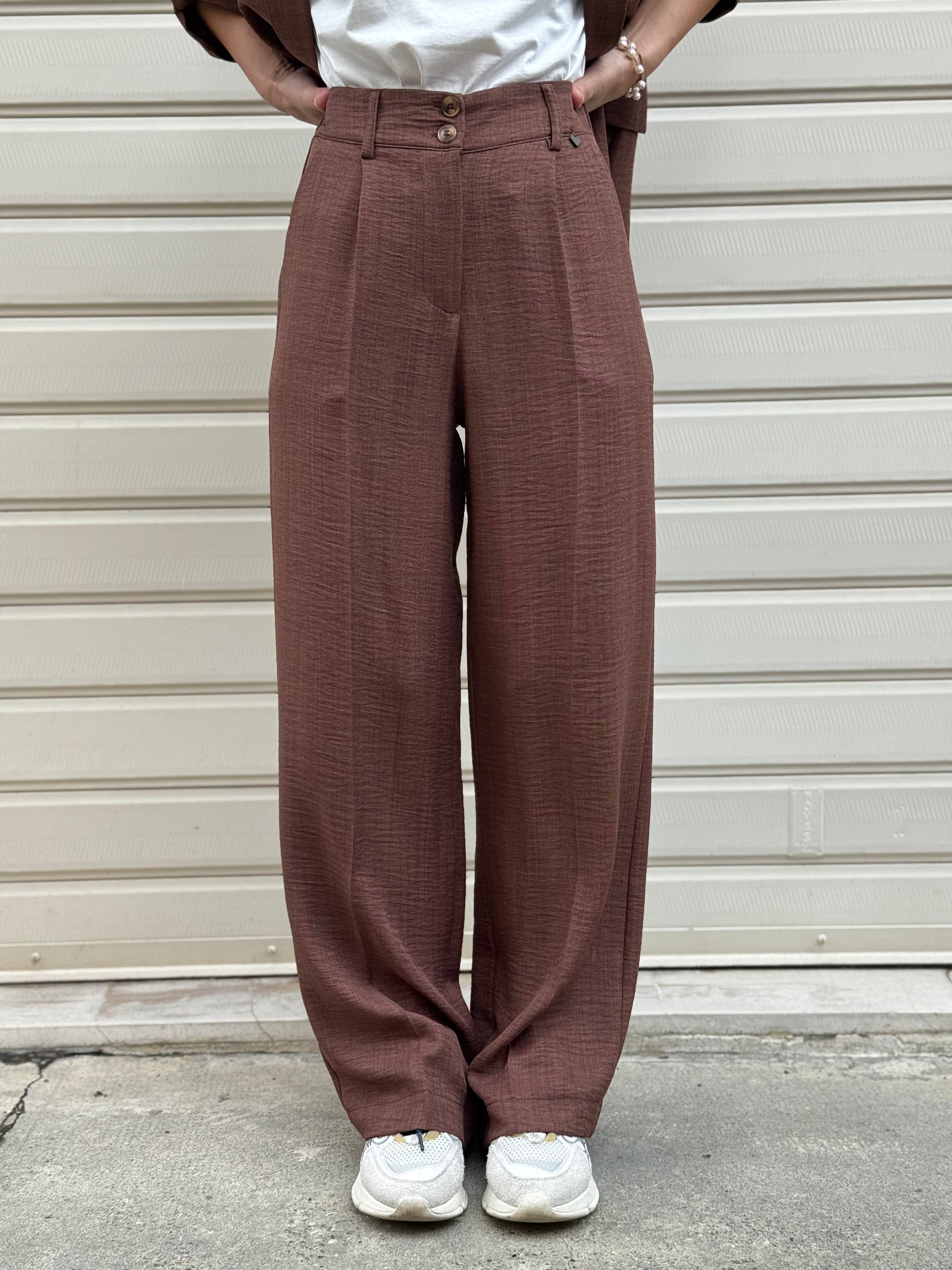 Pantalone palazzo due bottoni artigli