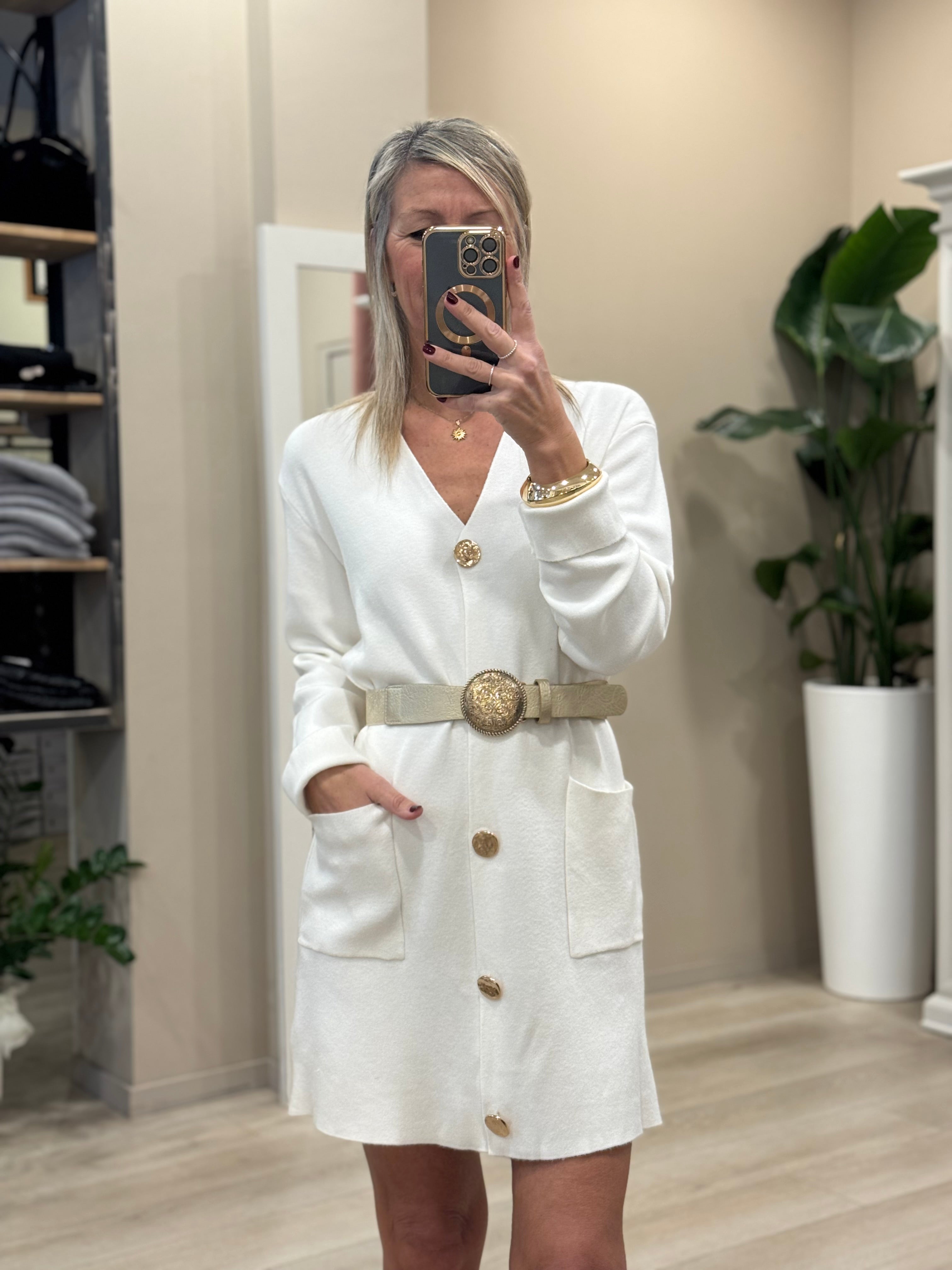 Abito cardigan in maglia