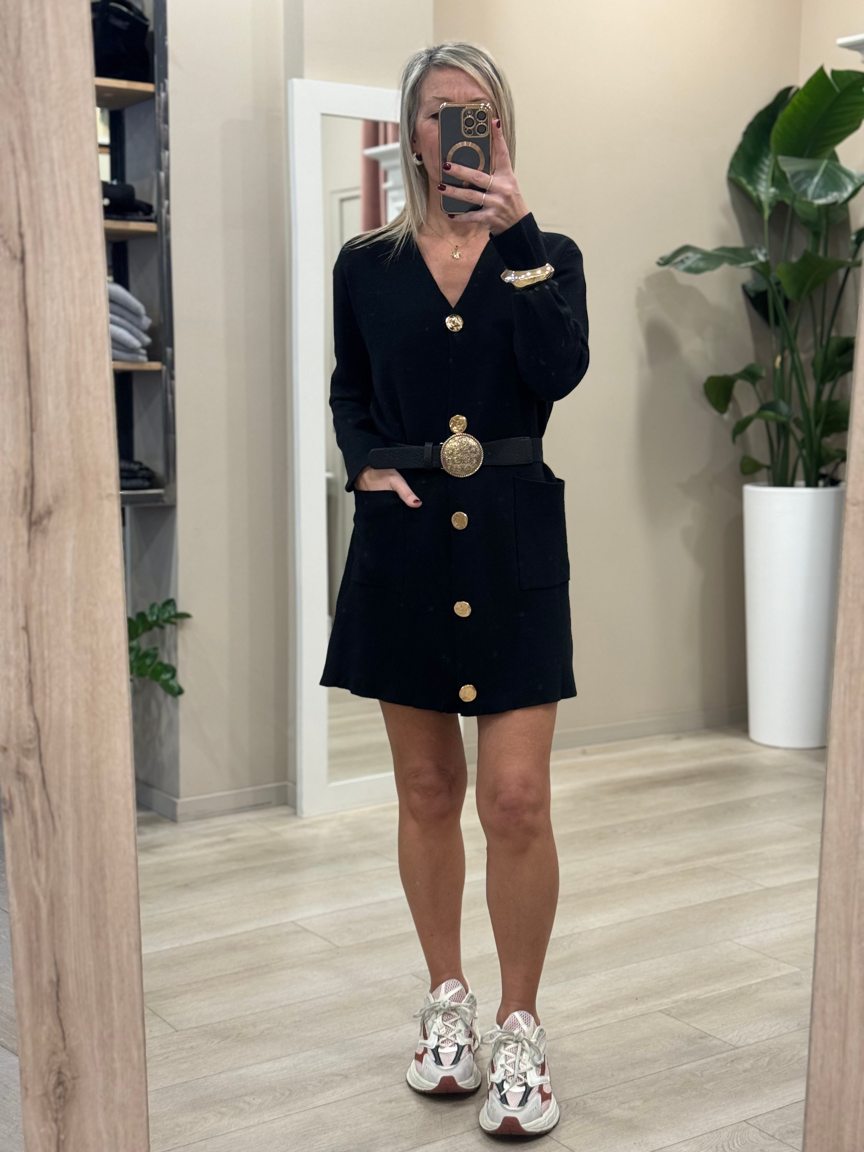 Abito cardigan in maglia