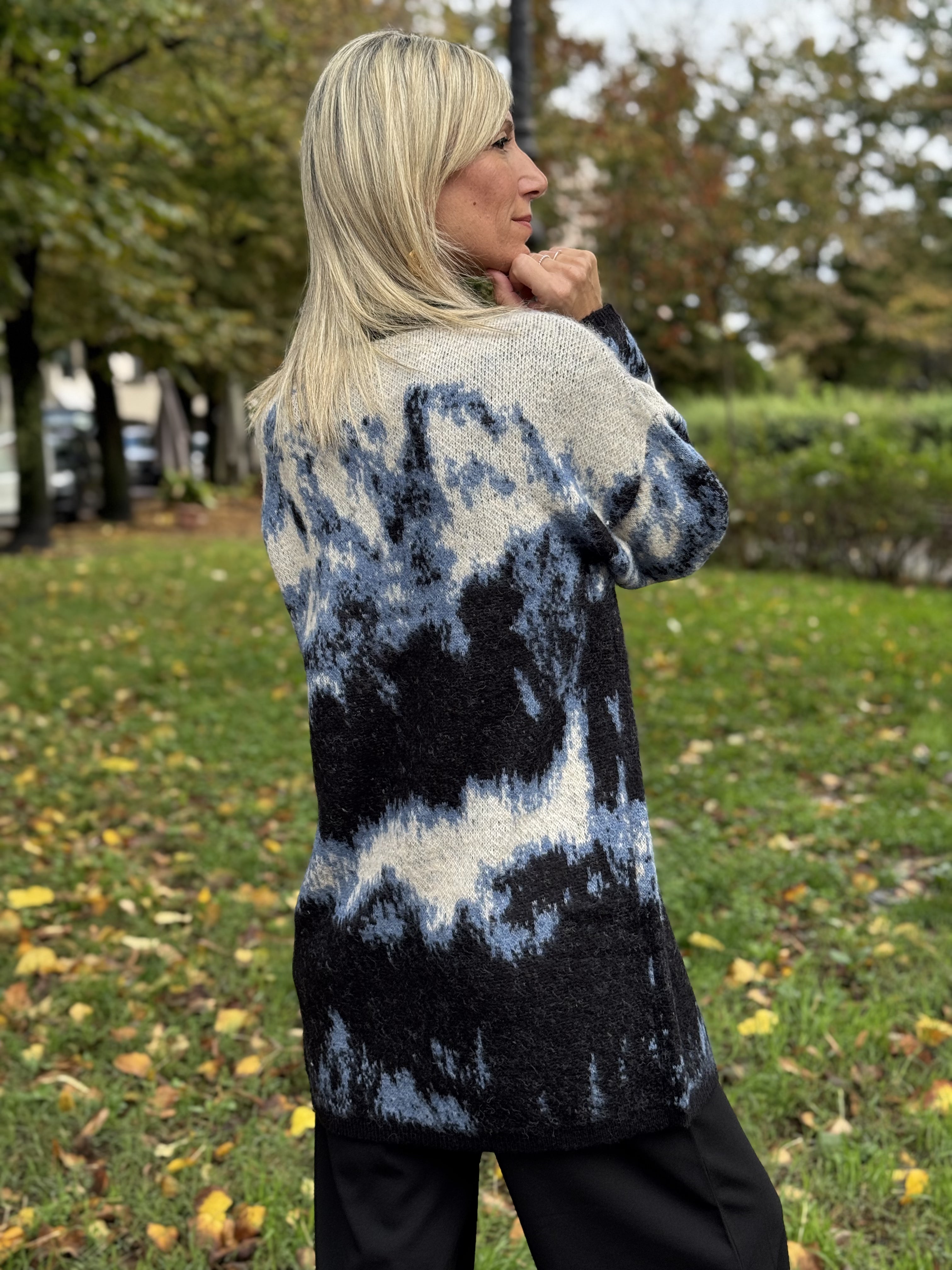 Cardigan variegato