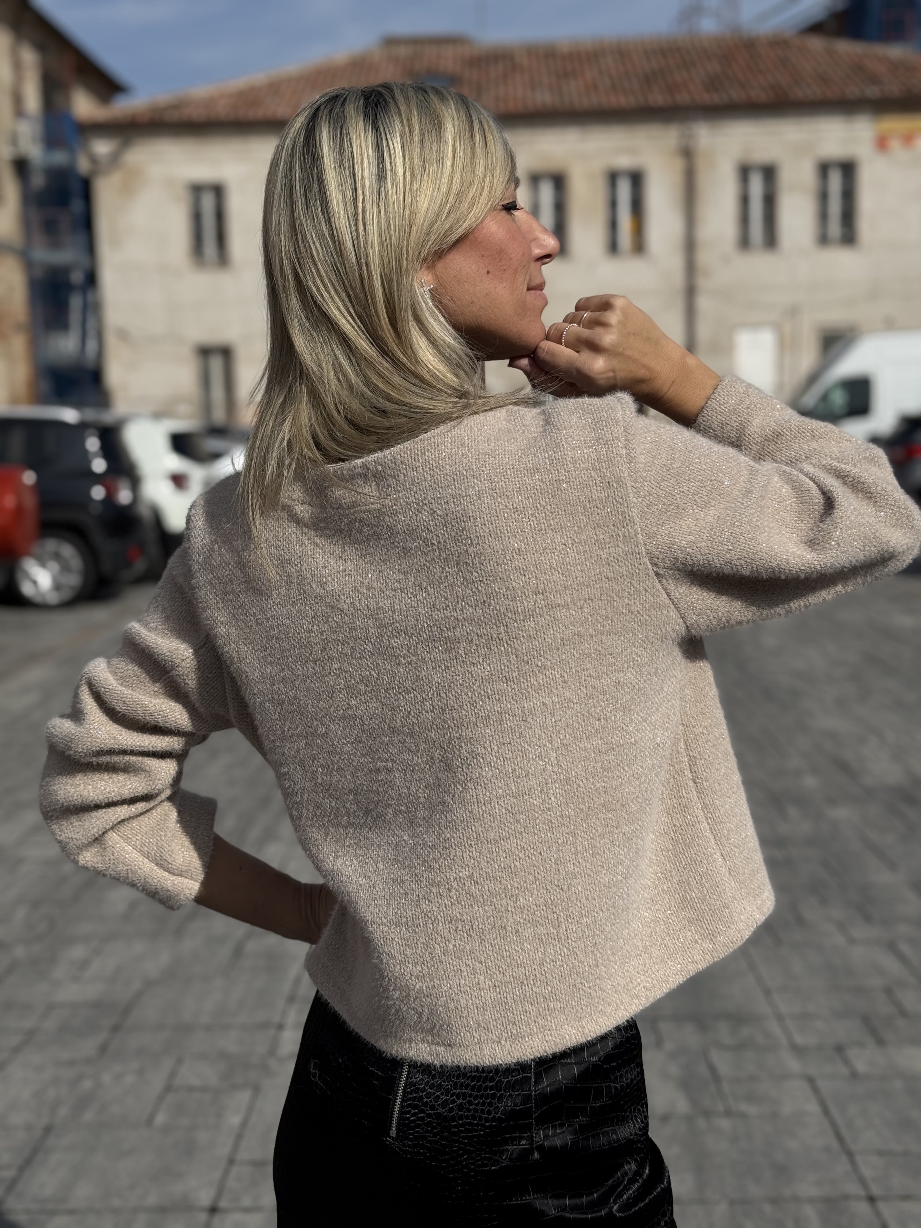 Cardigan corto pelosetto