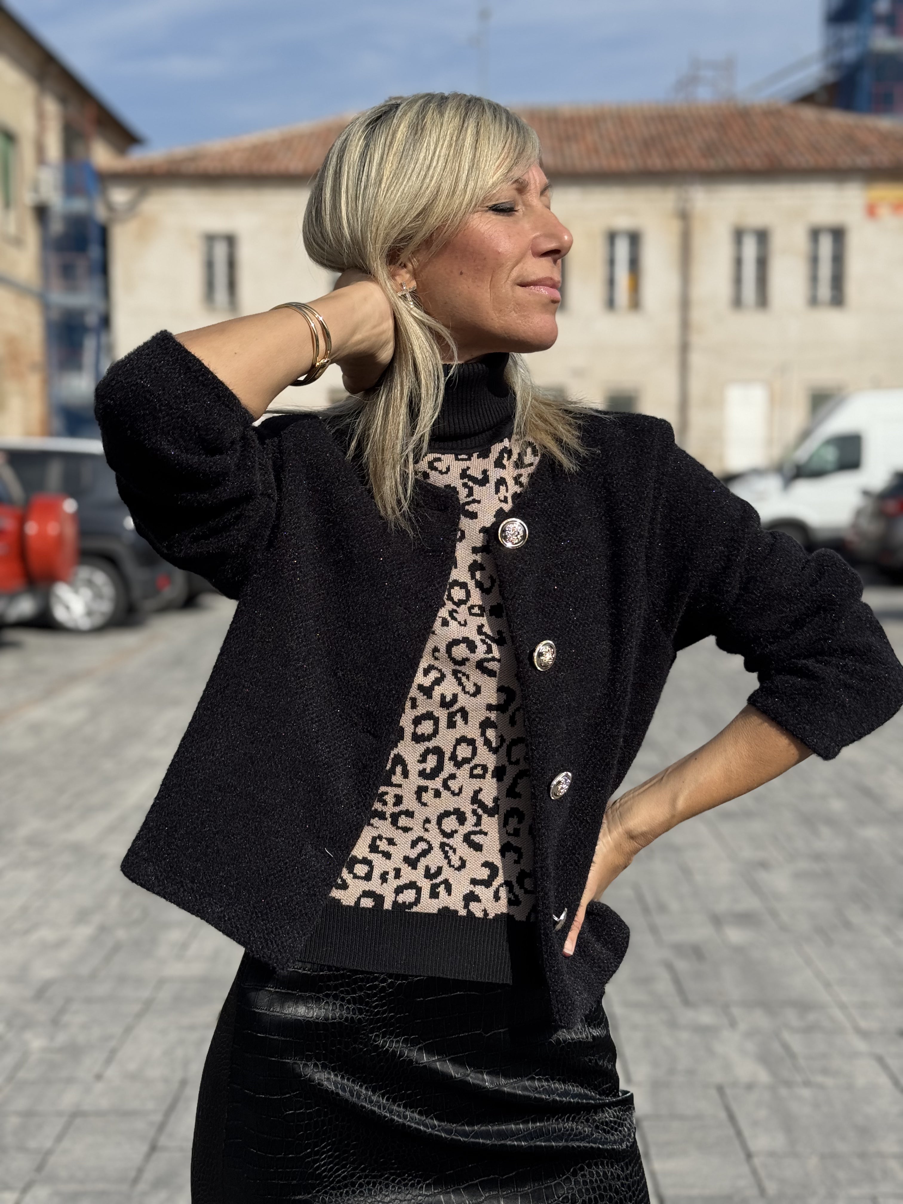 Cardigan corto pelosetto