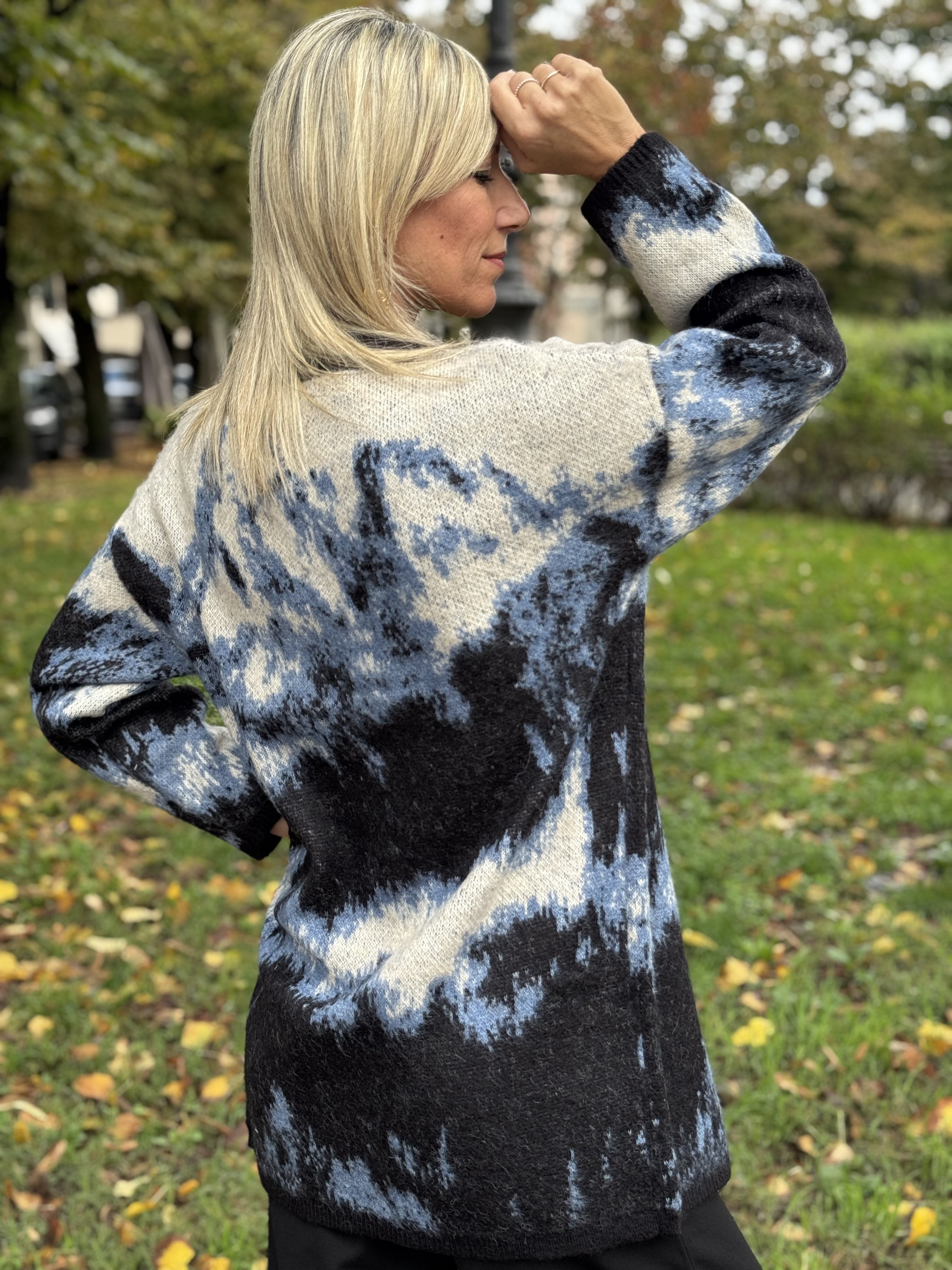 Cardigan variegato