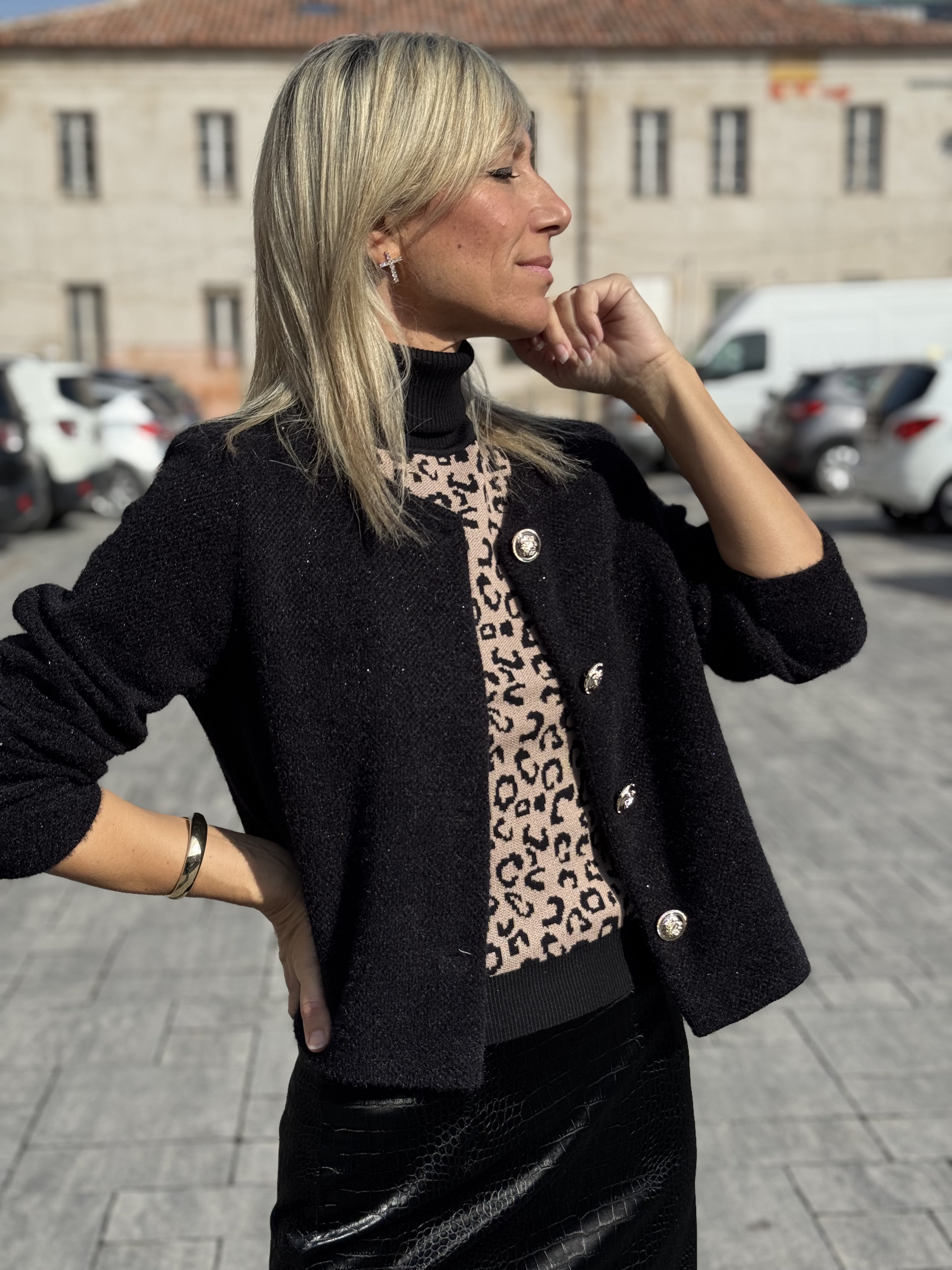 Cardigan corto pelosetto