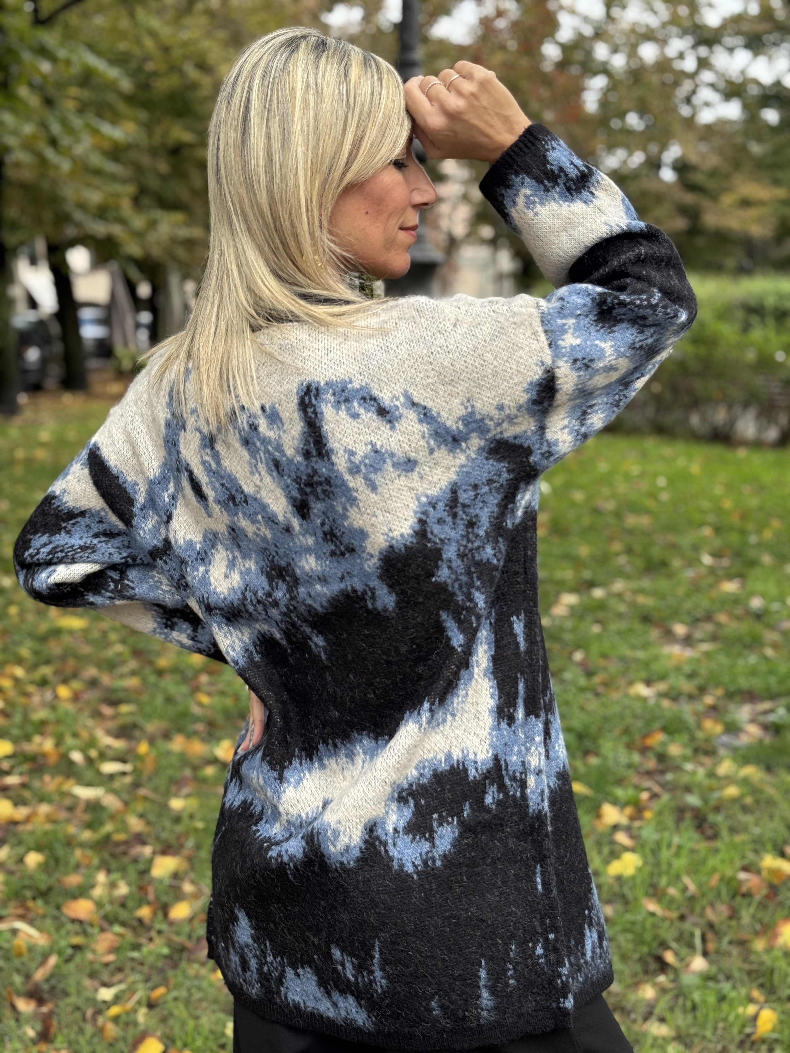 Cardigan variegato