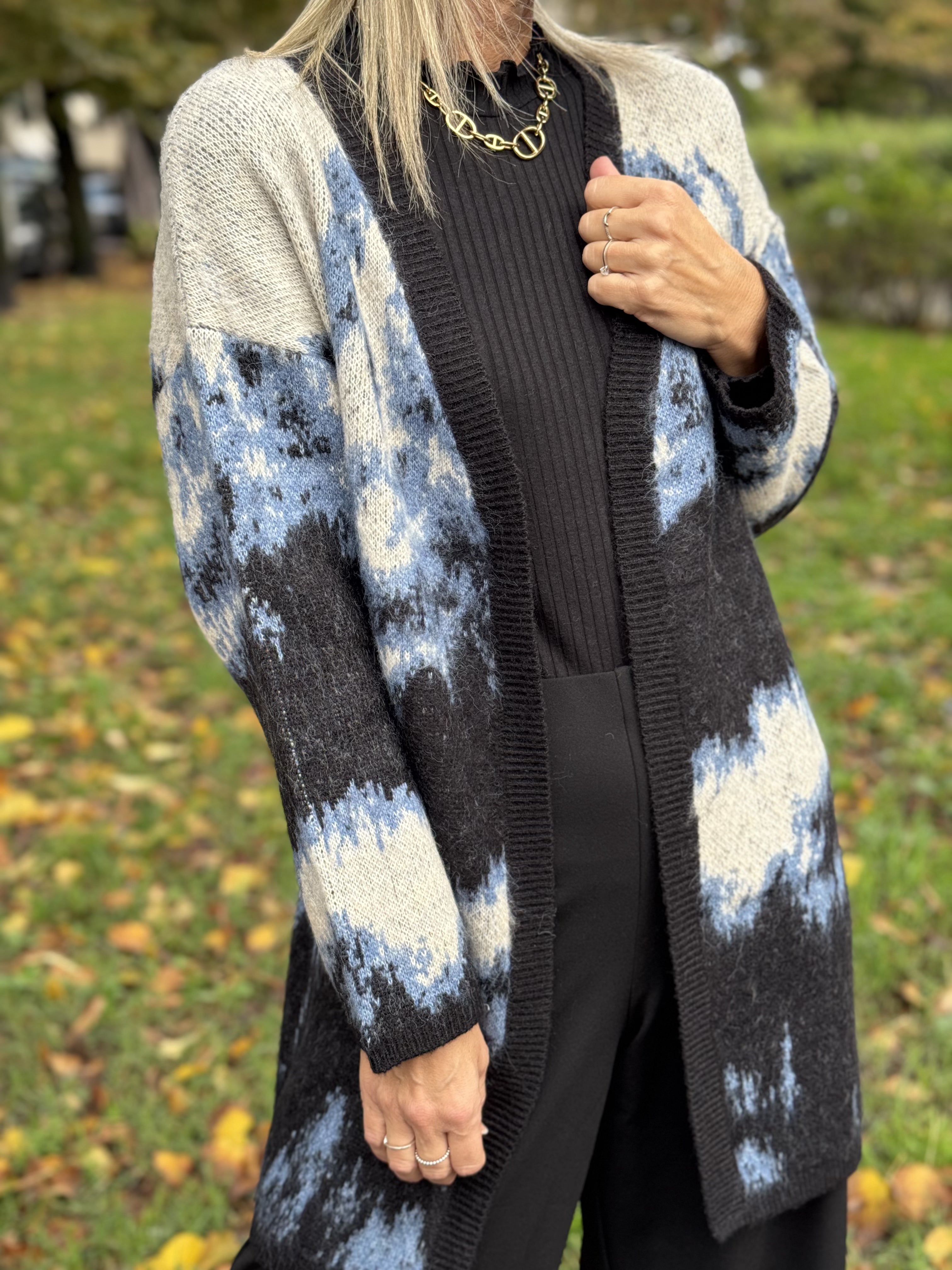 Cardigan variegato