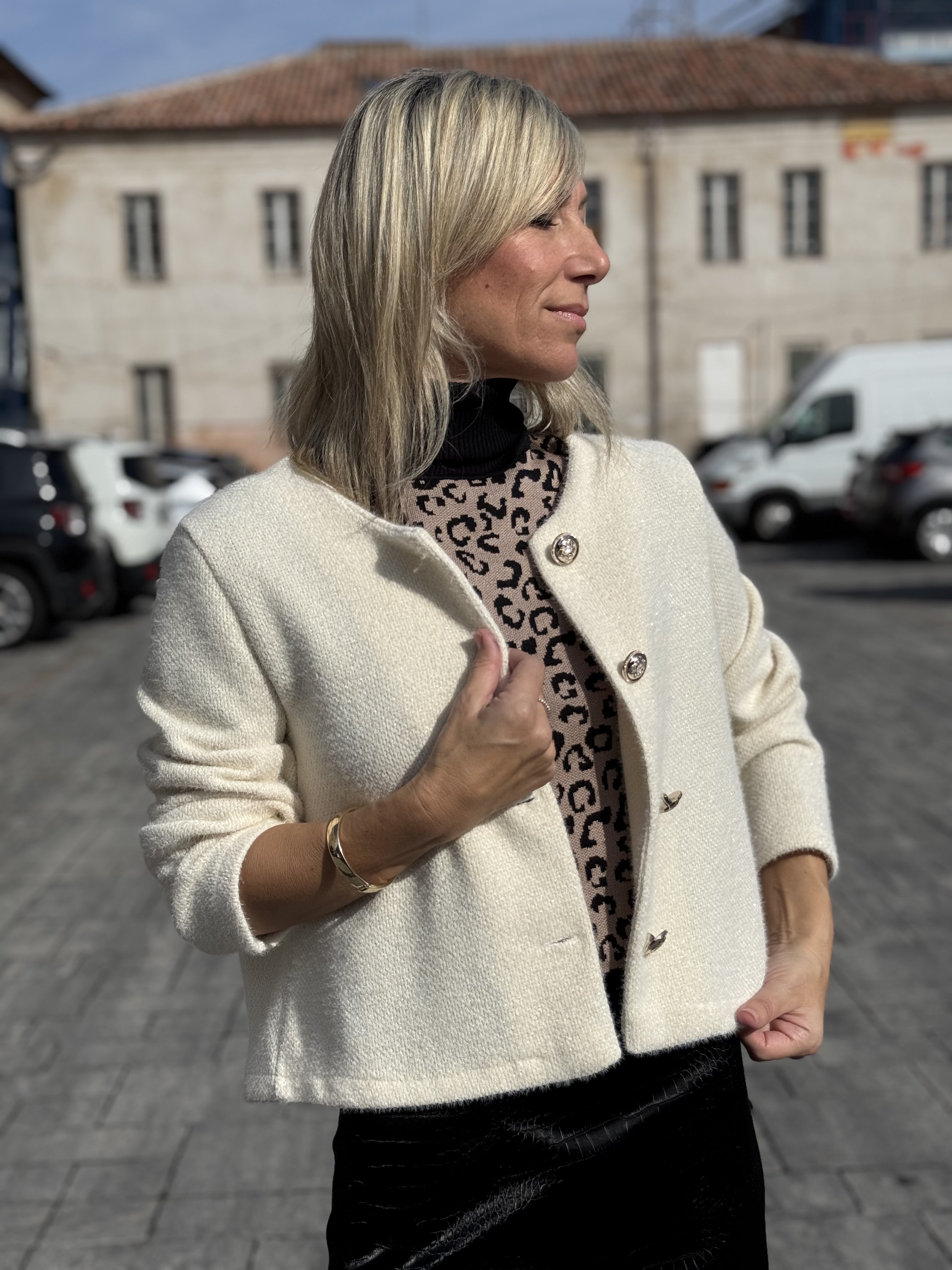 Cardigan corto pelosetto