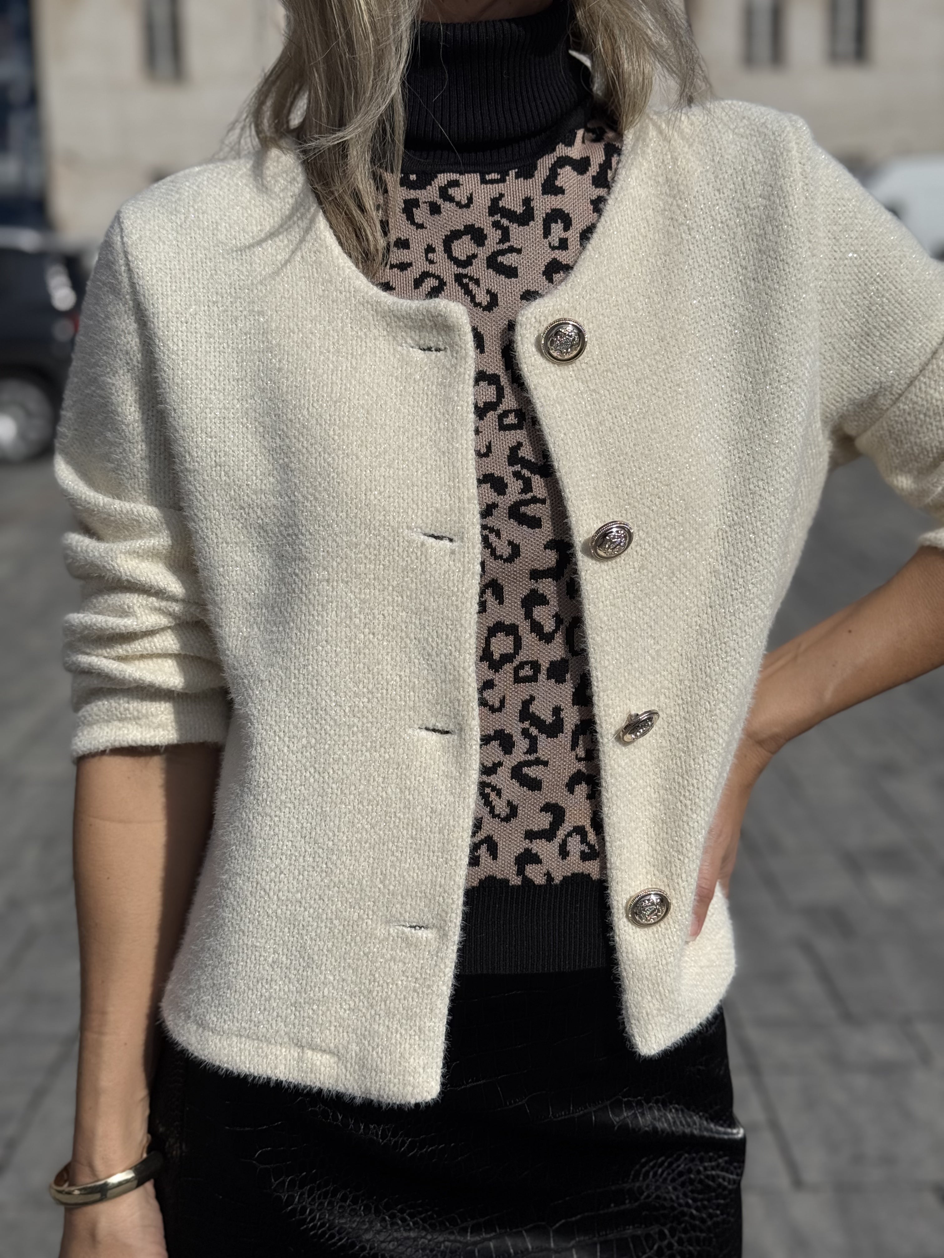 Cardigan corto pelosetto