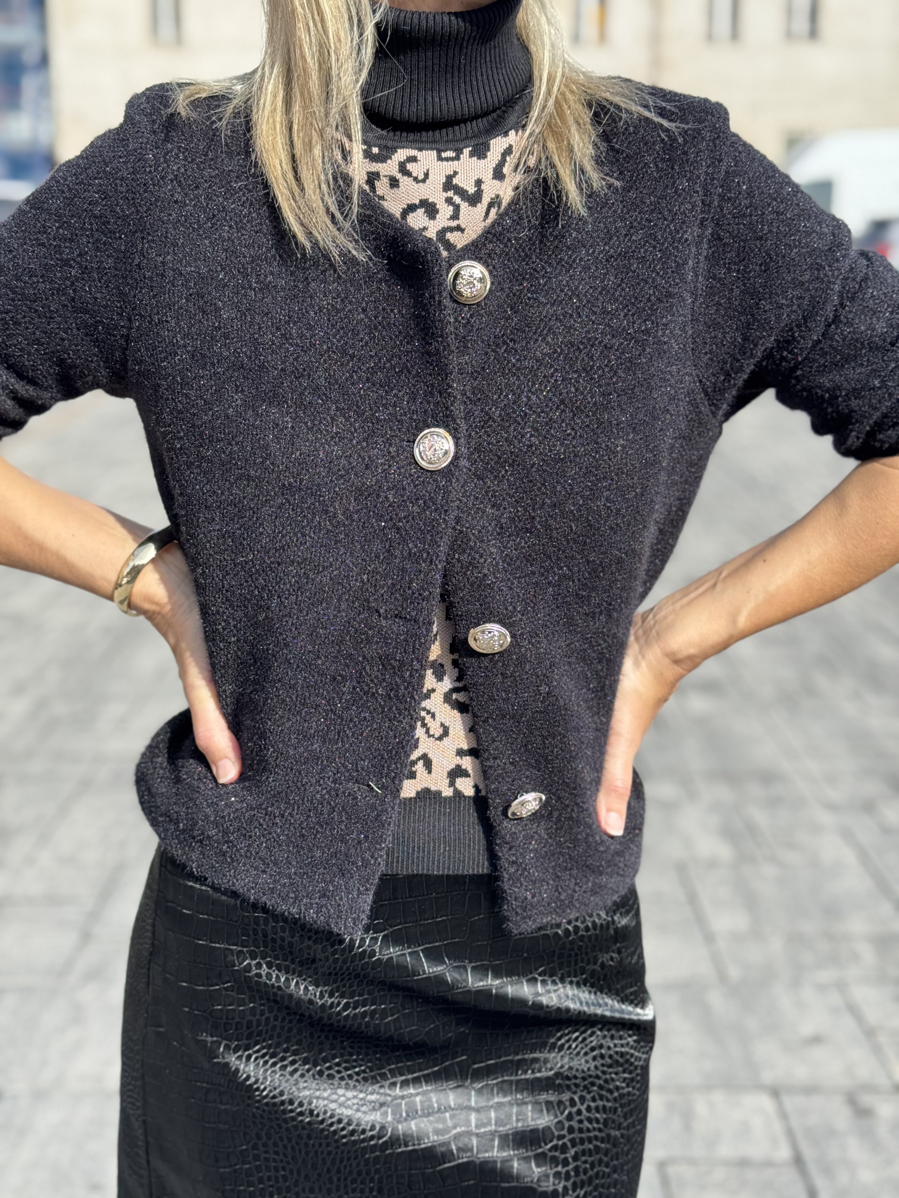 Cardigan corto pelosetto