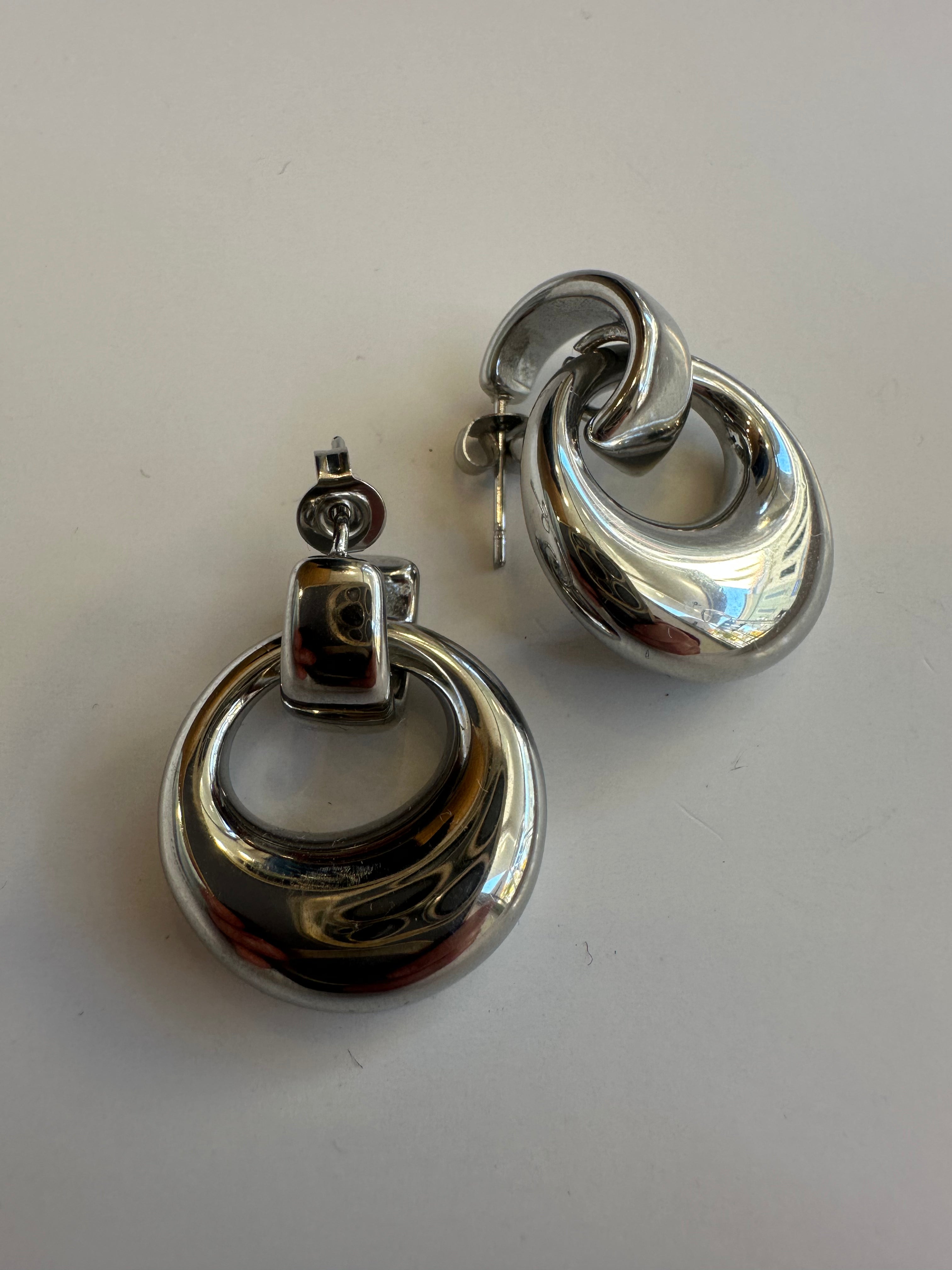 Orecchini bolla argento