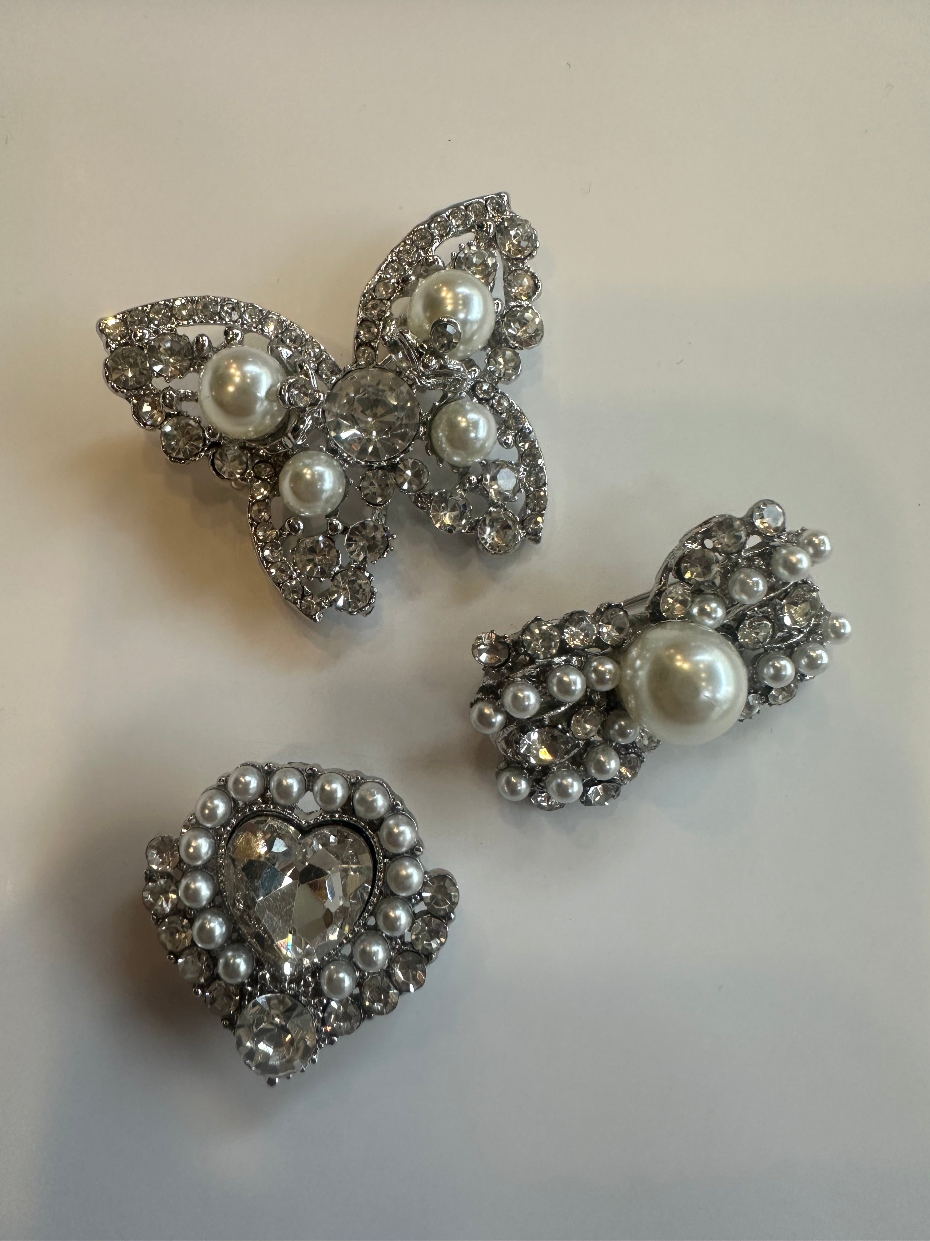 Set spille farfalla argento