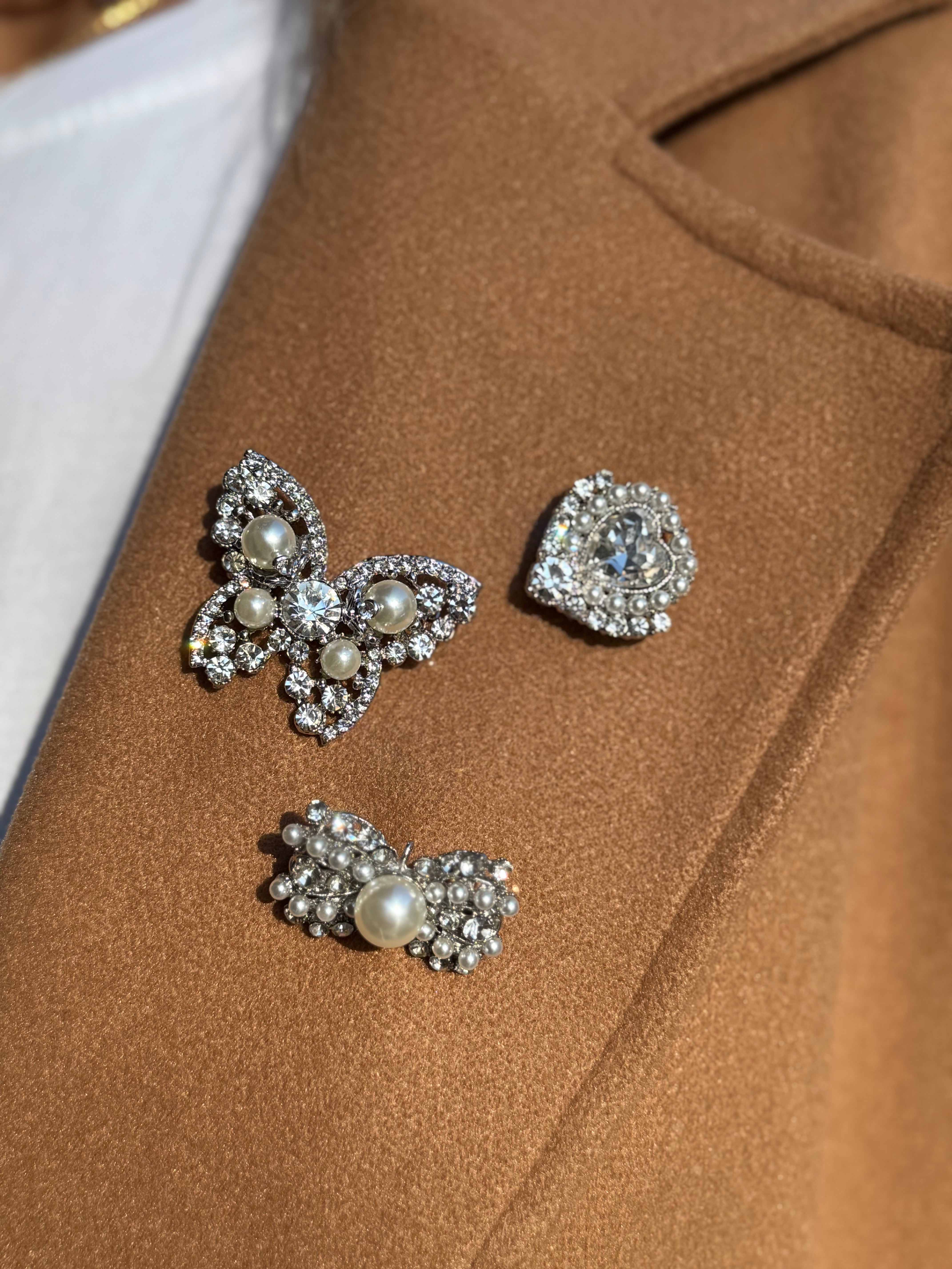 Set spille farfalla argento