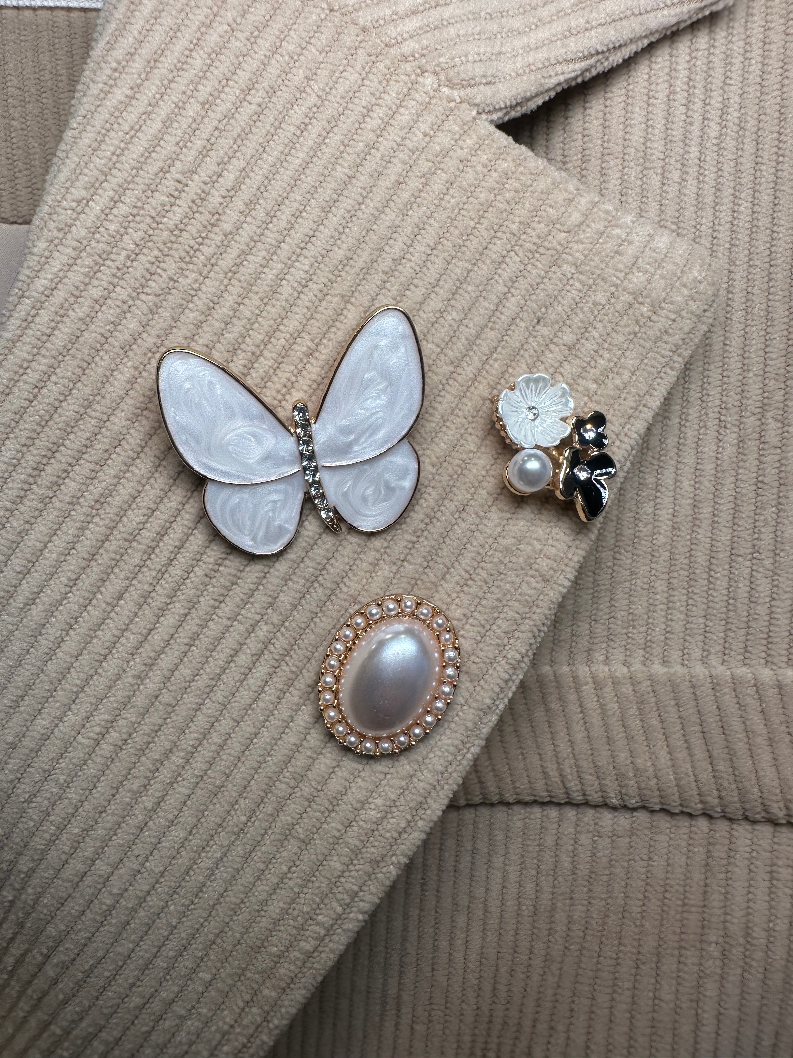 Set spille farfalla bianca