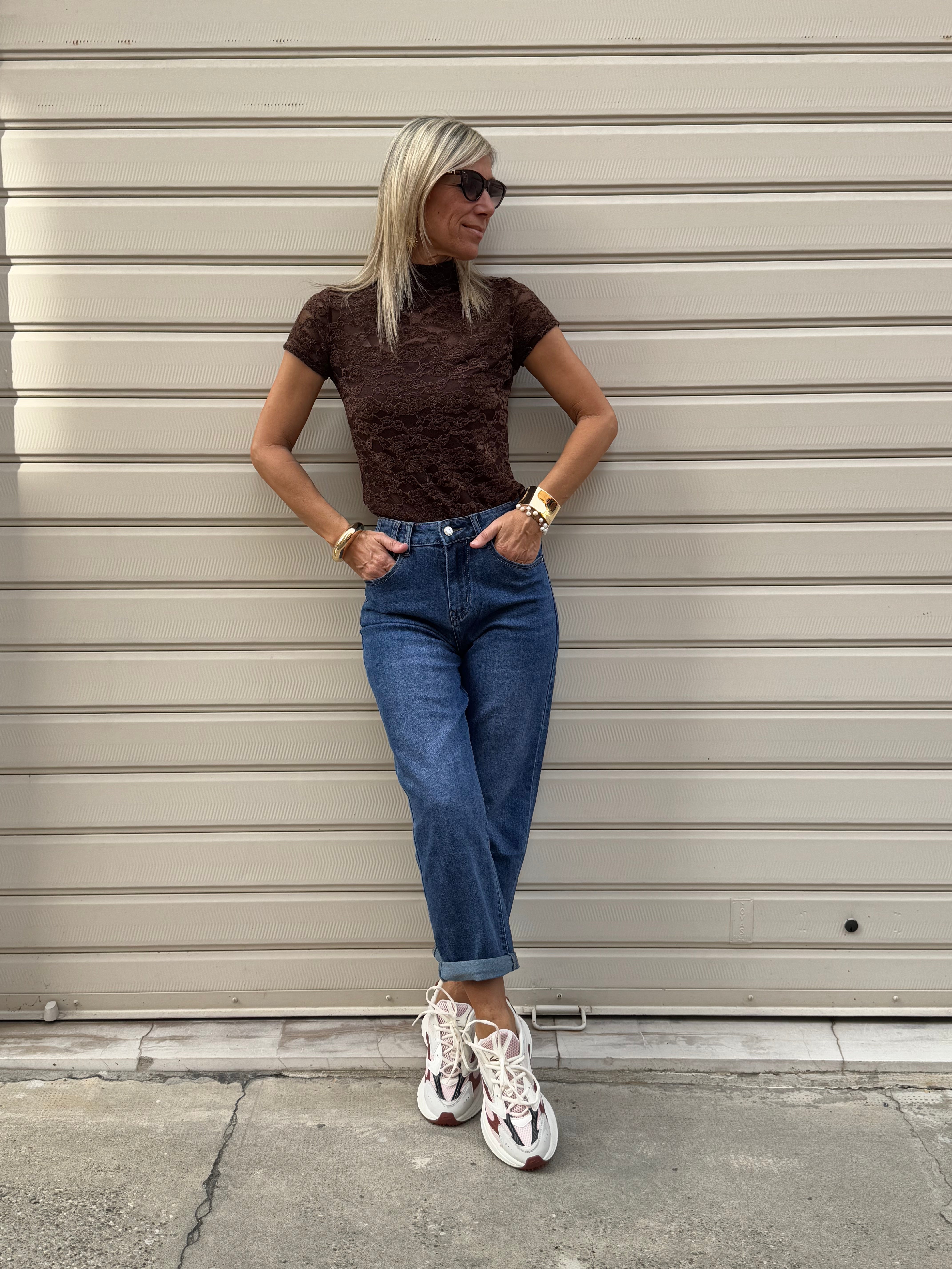 Jeans baggy elasticizzato