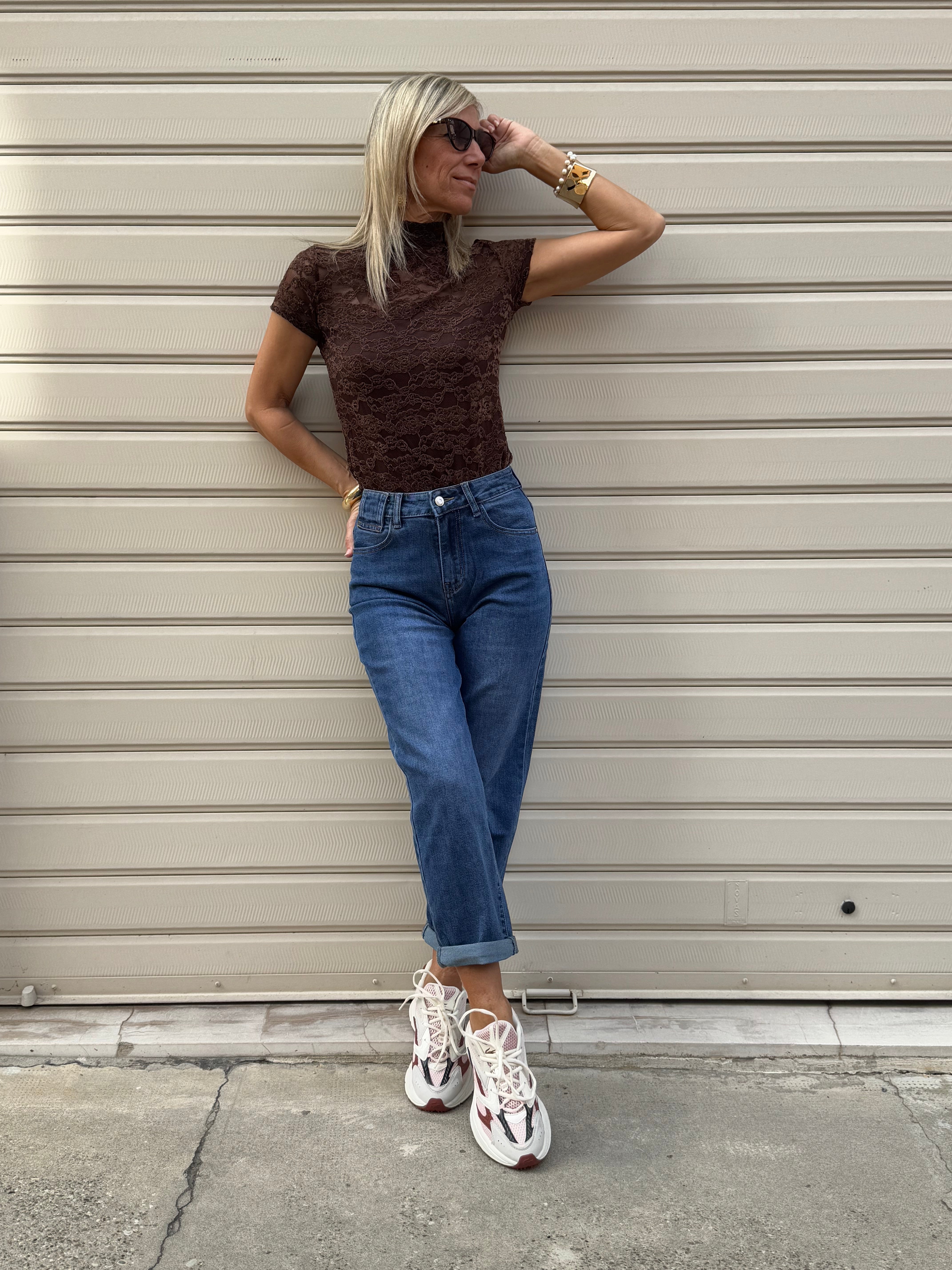 Jeans baggy elasticizzato