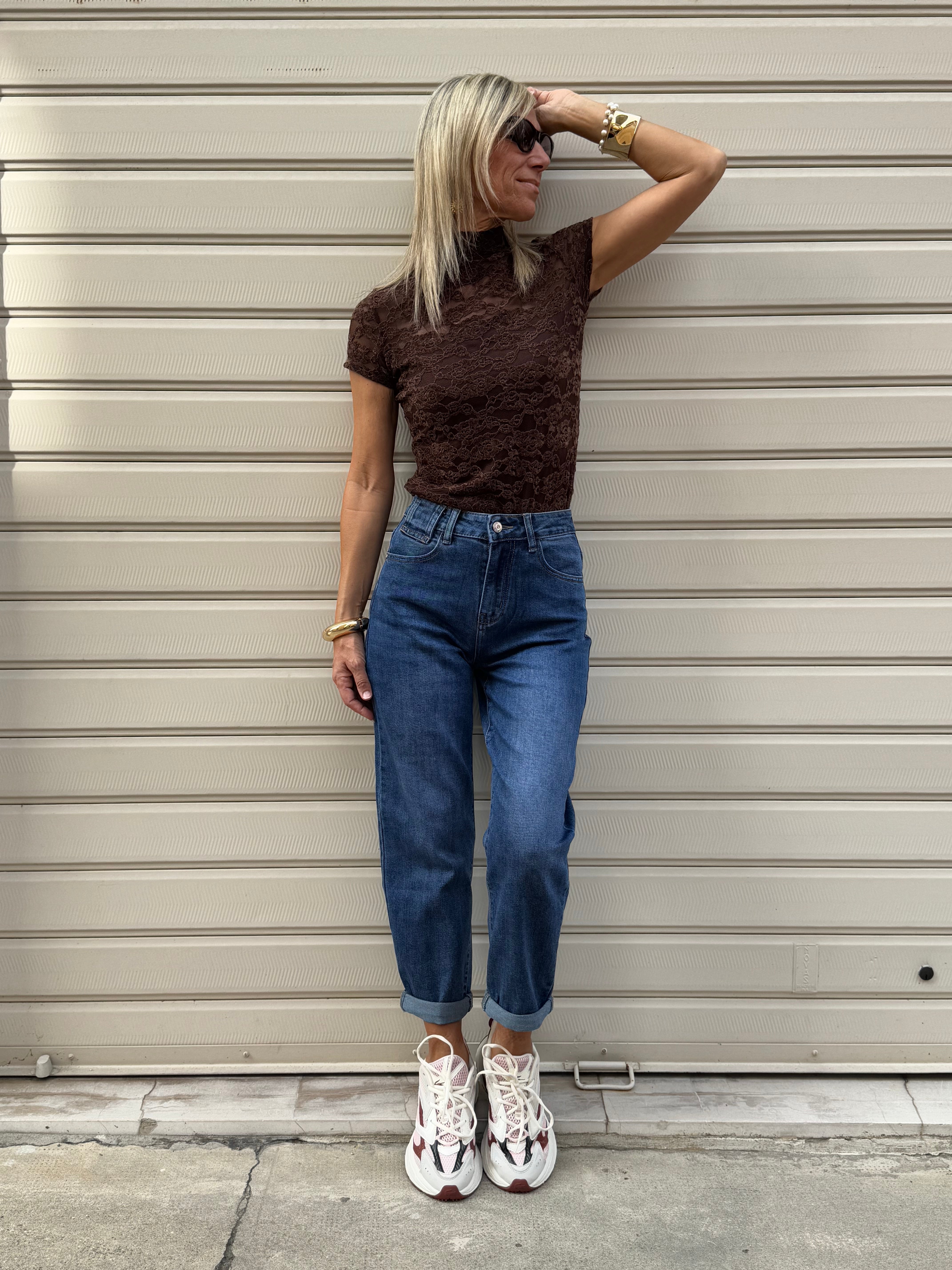 Jeans baggy elasticizzato