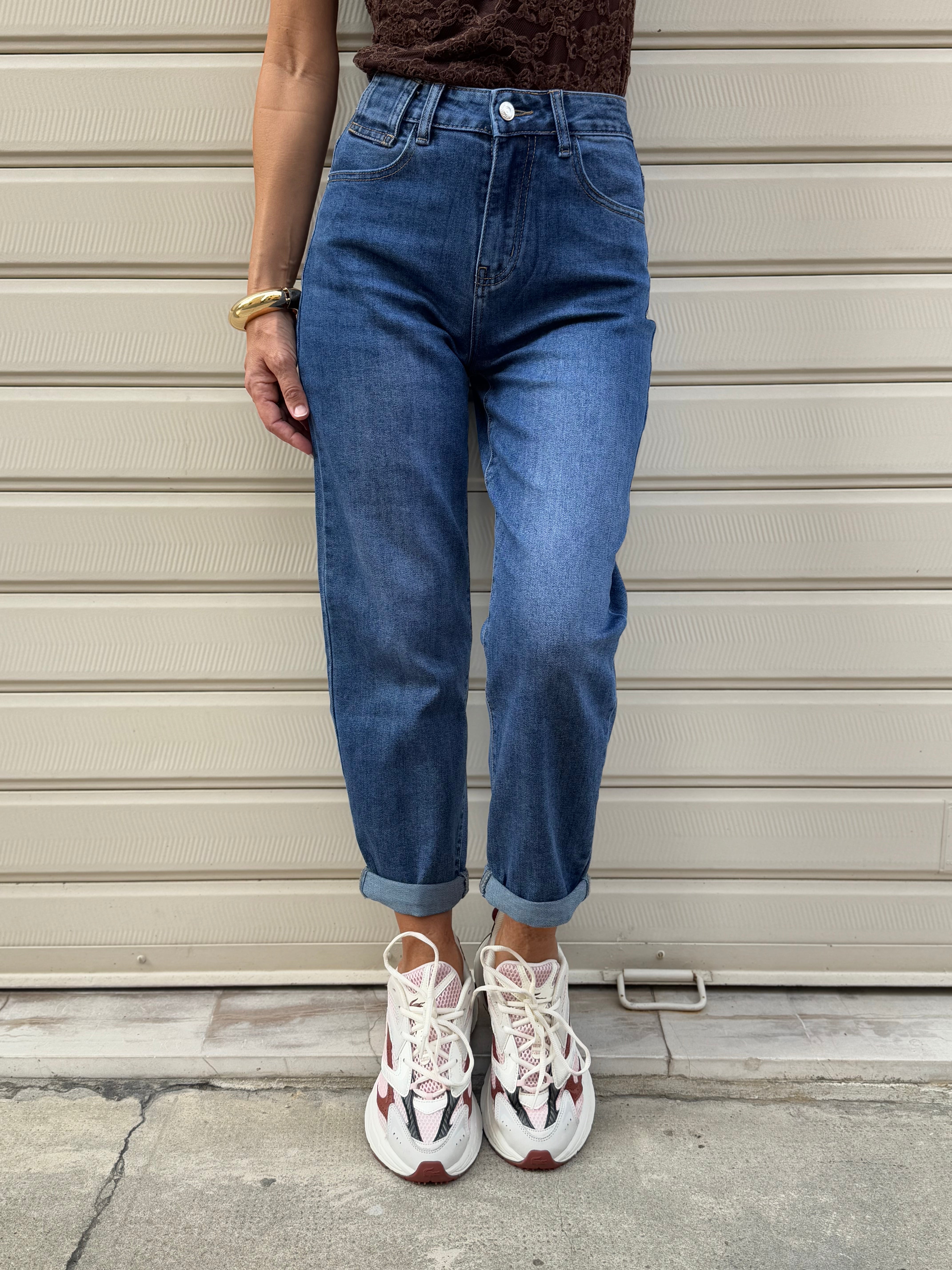 Jeans baggy elasticizzato