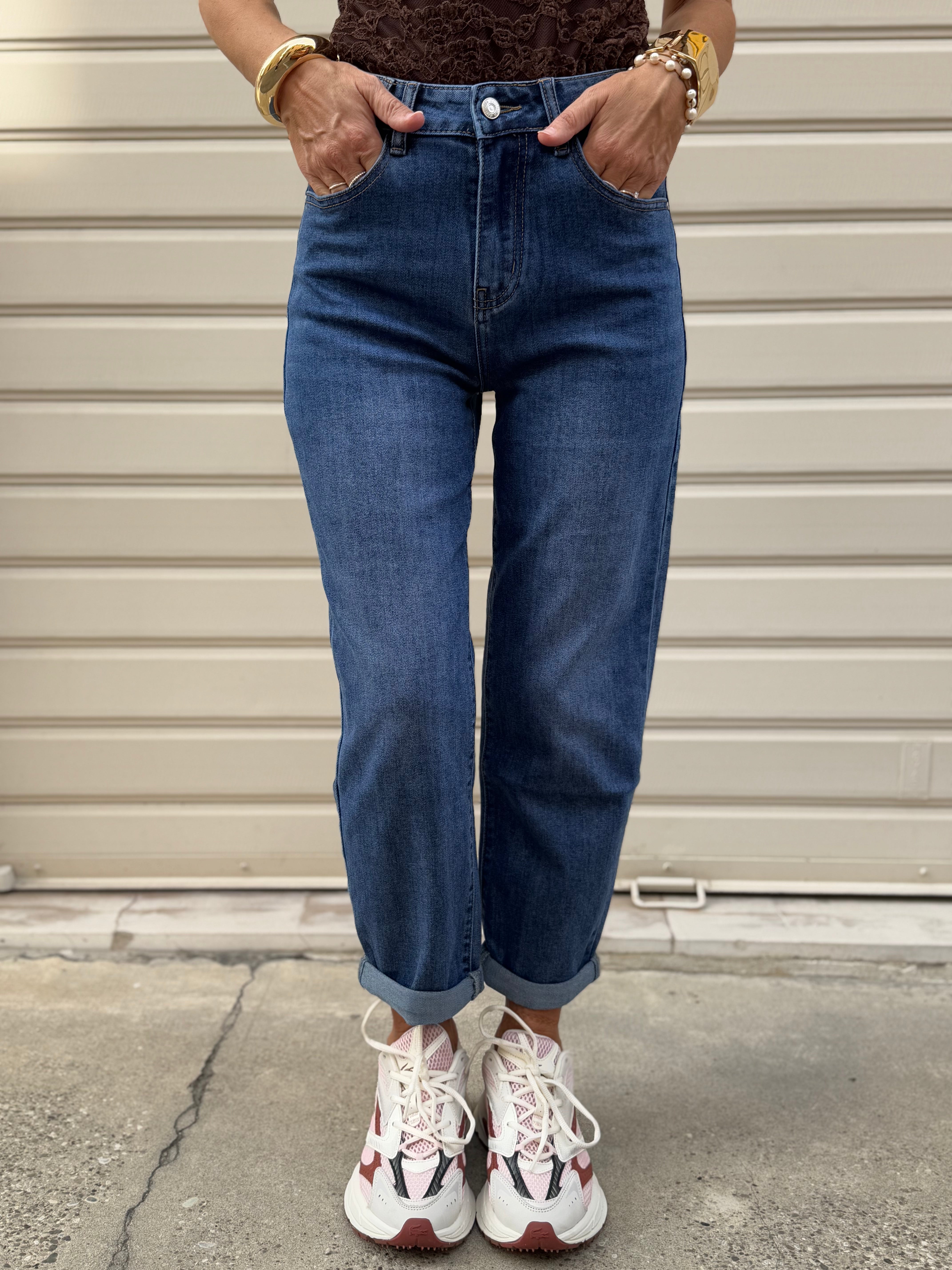 Jeans baggy elasticizzato