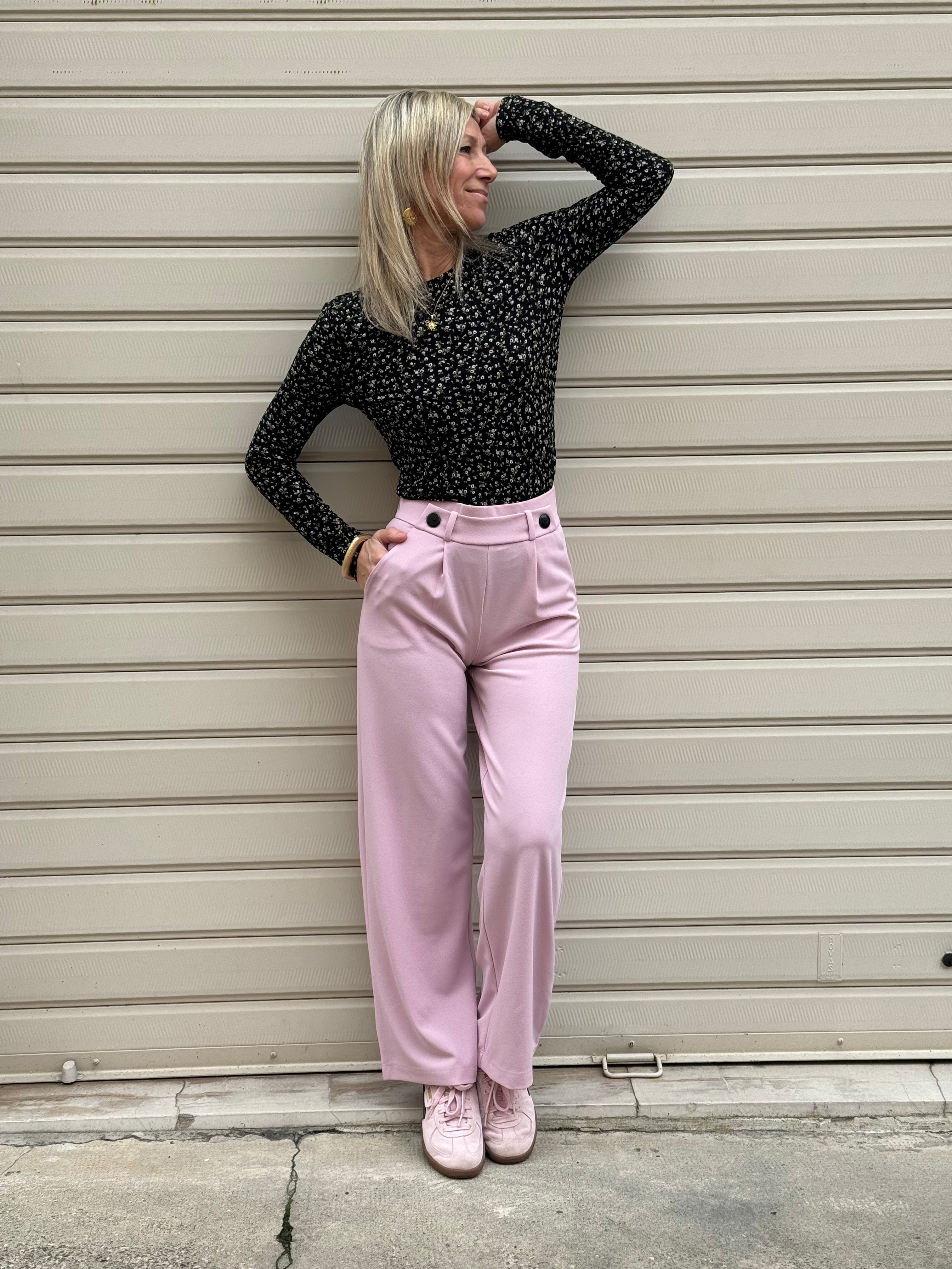 Pantalone fascetta bottoni jdy