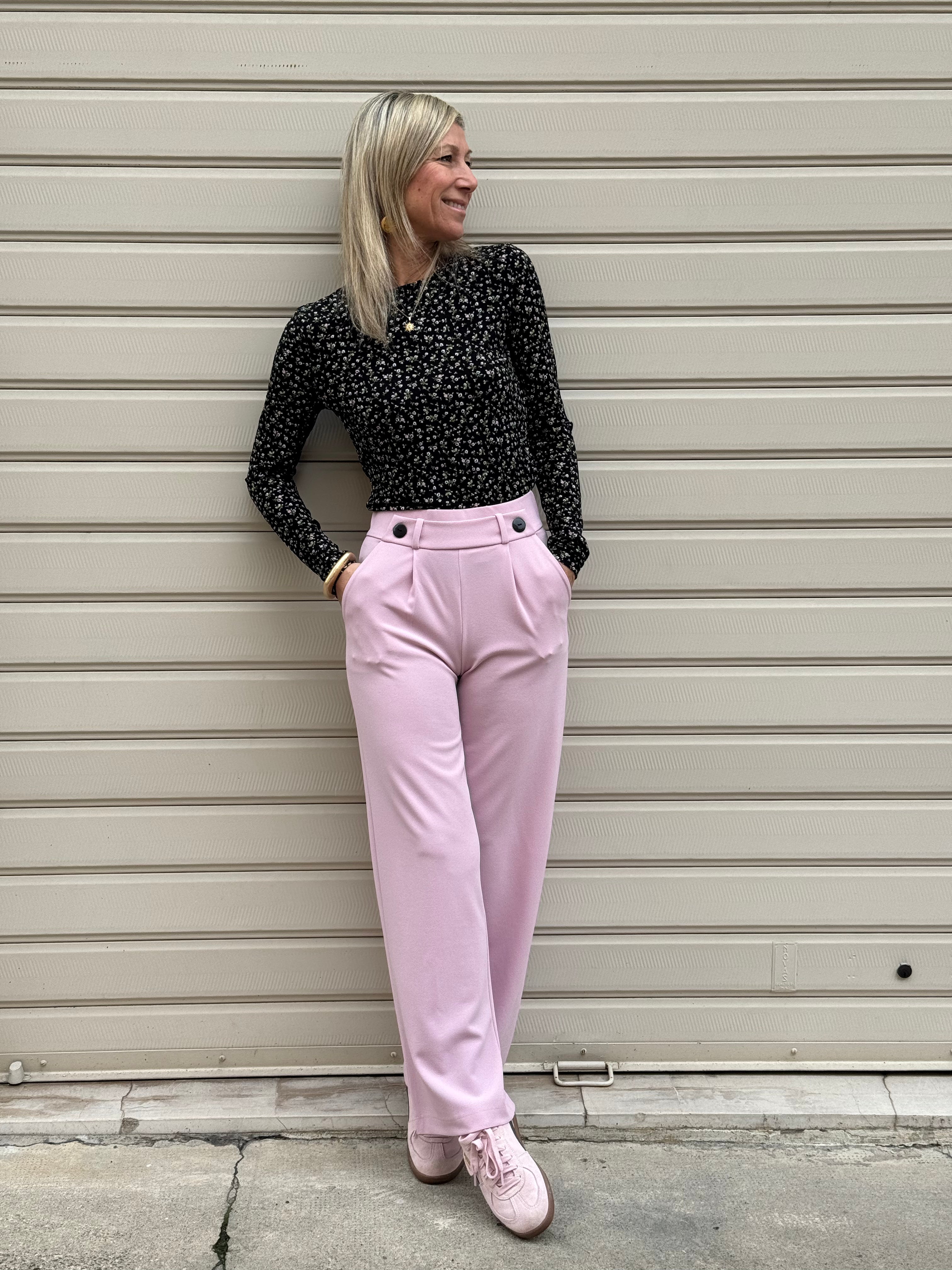 Pantalone fascetta bottoni jdy