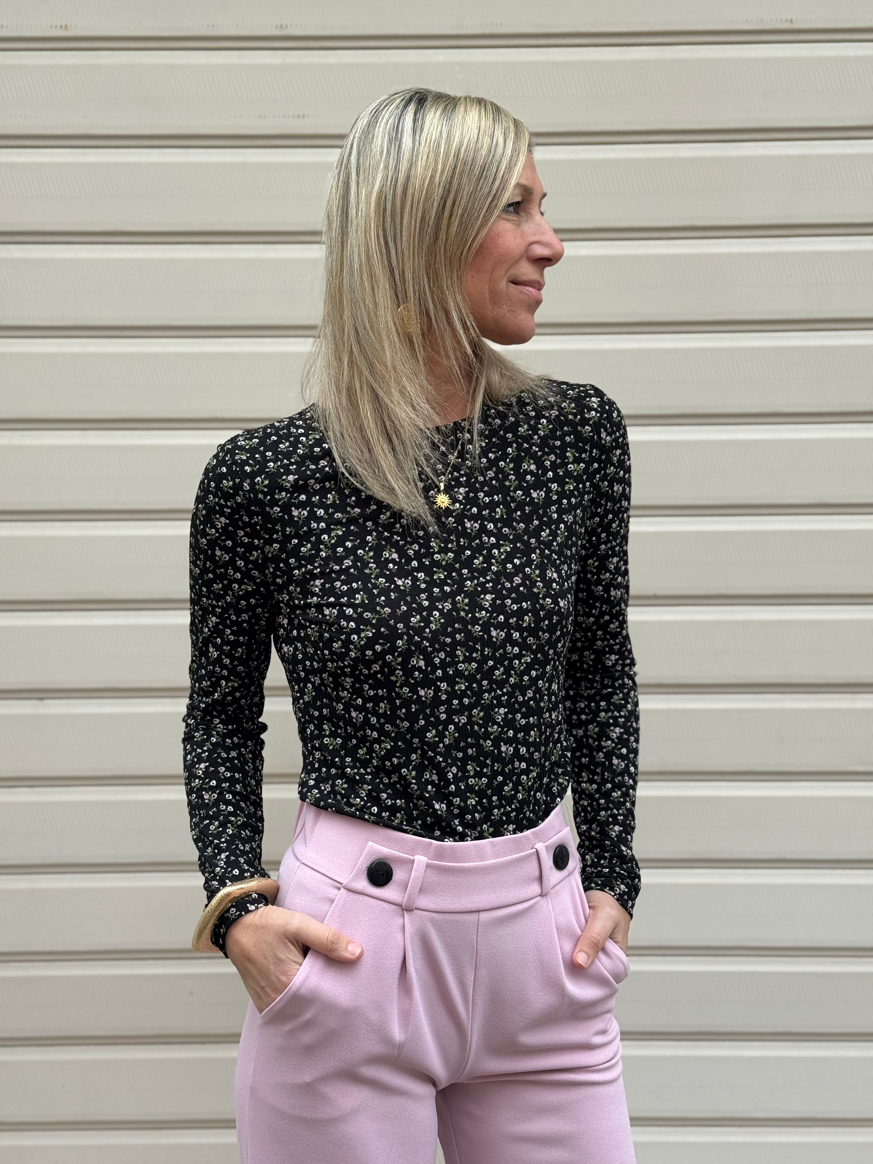 Maglia fiorellini girocollo jdy