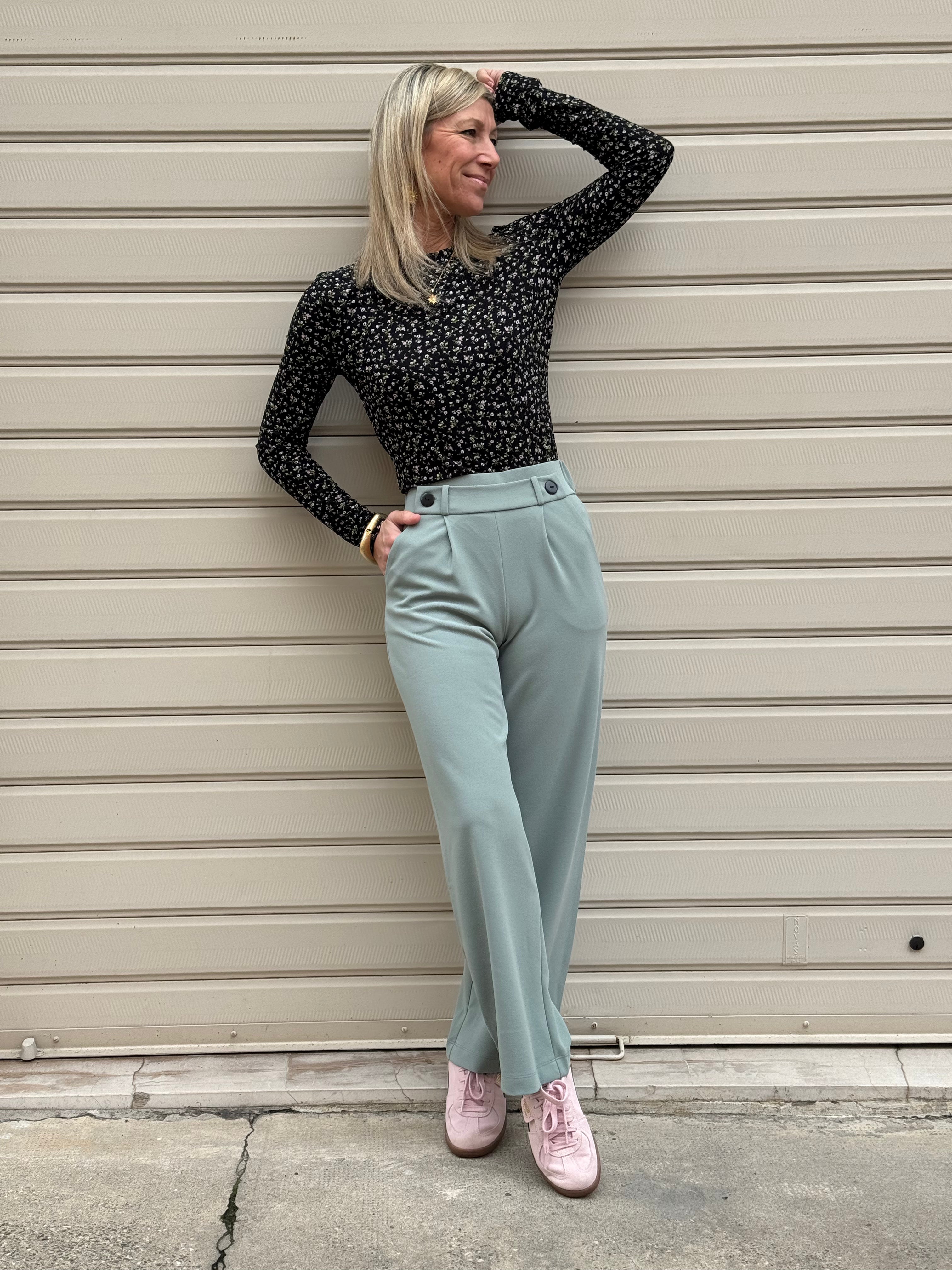 Pantalone fascetta bottoni jdy