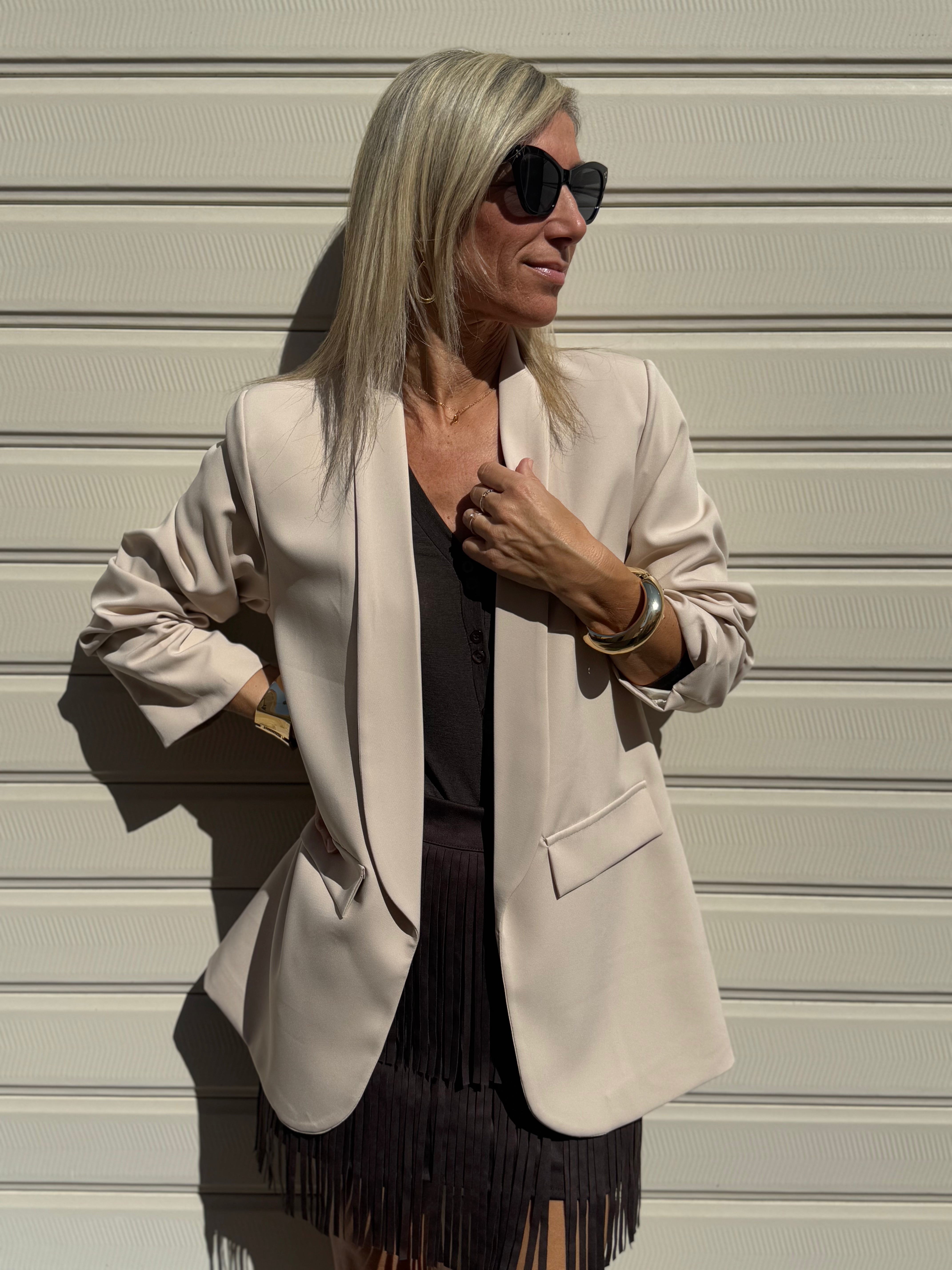 Blazer manica arriccio