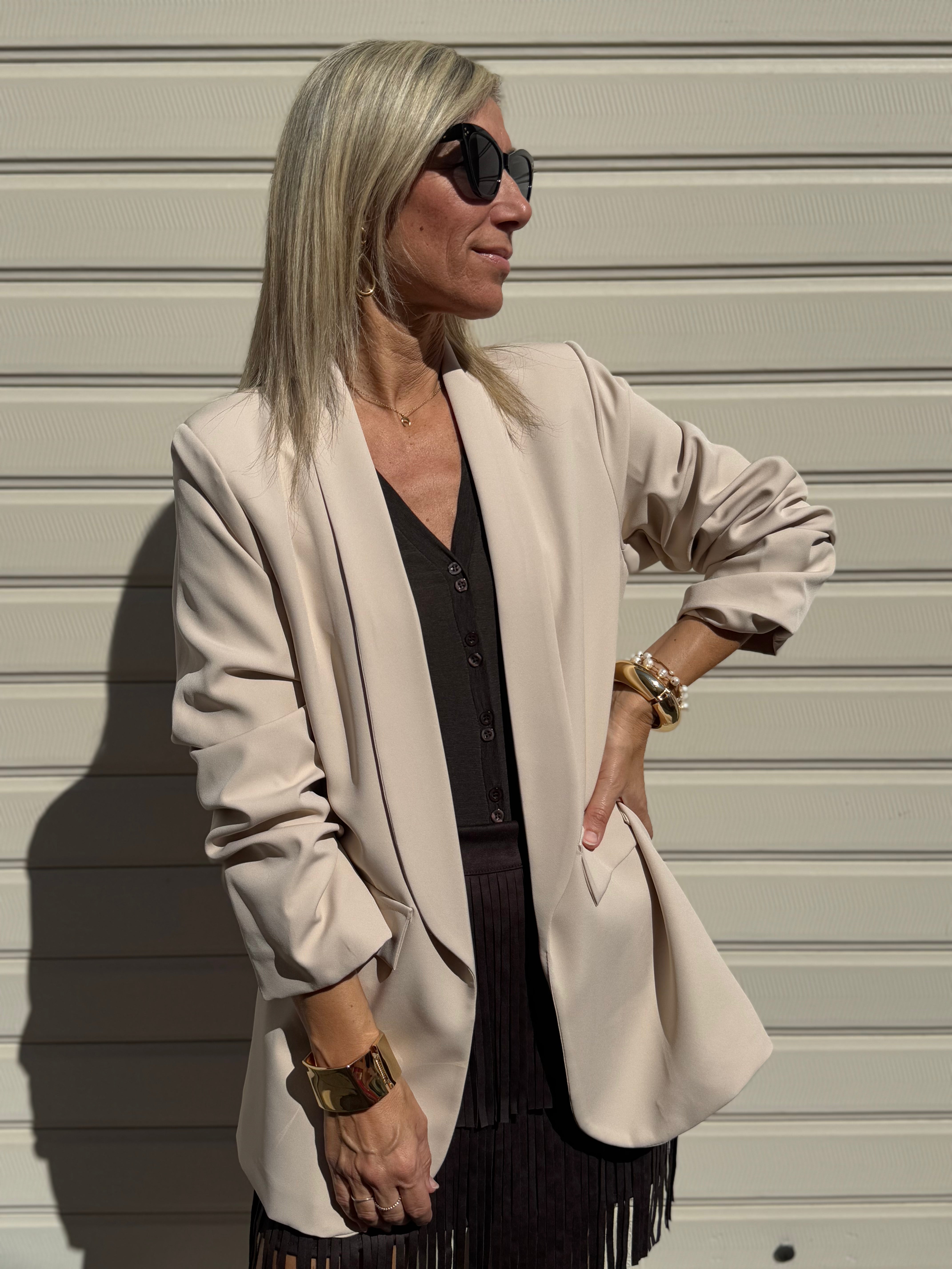 Blazer manica arriccio