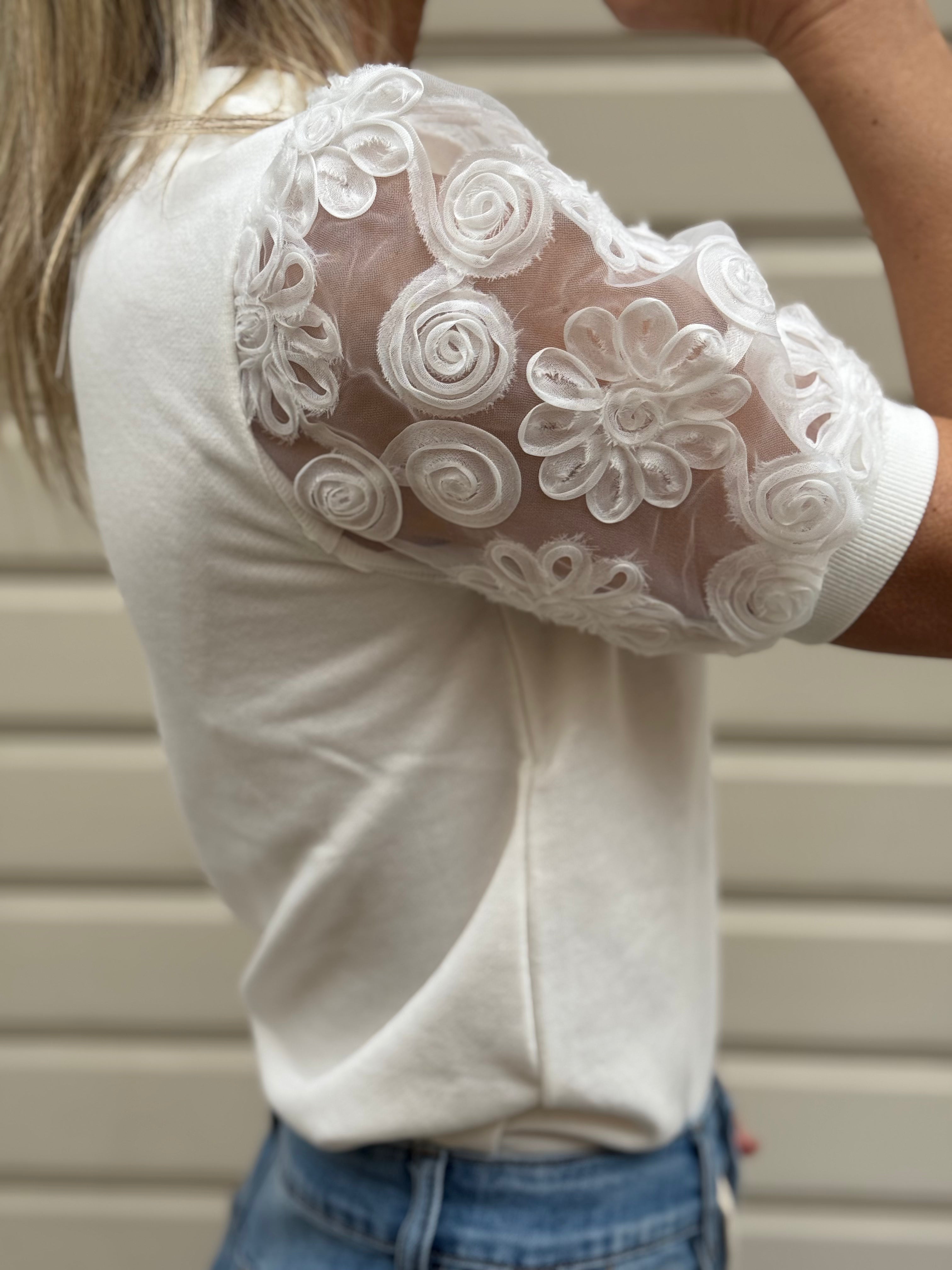 Girocollo manica tulle jdy