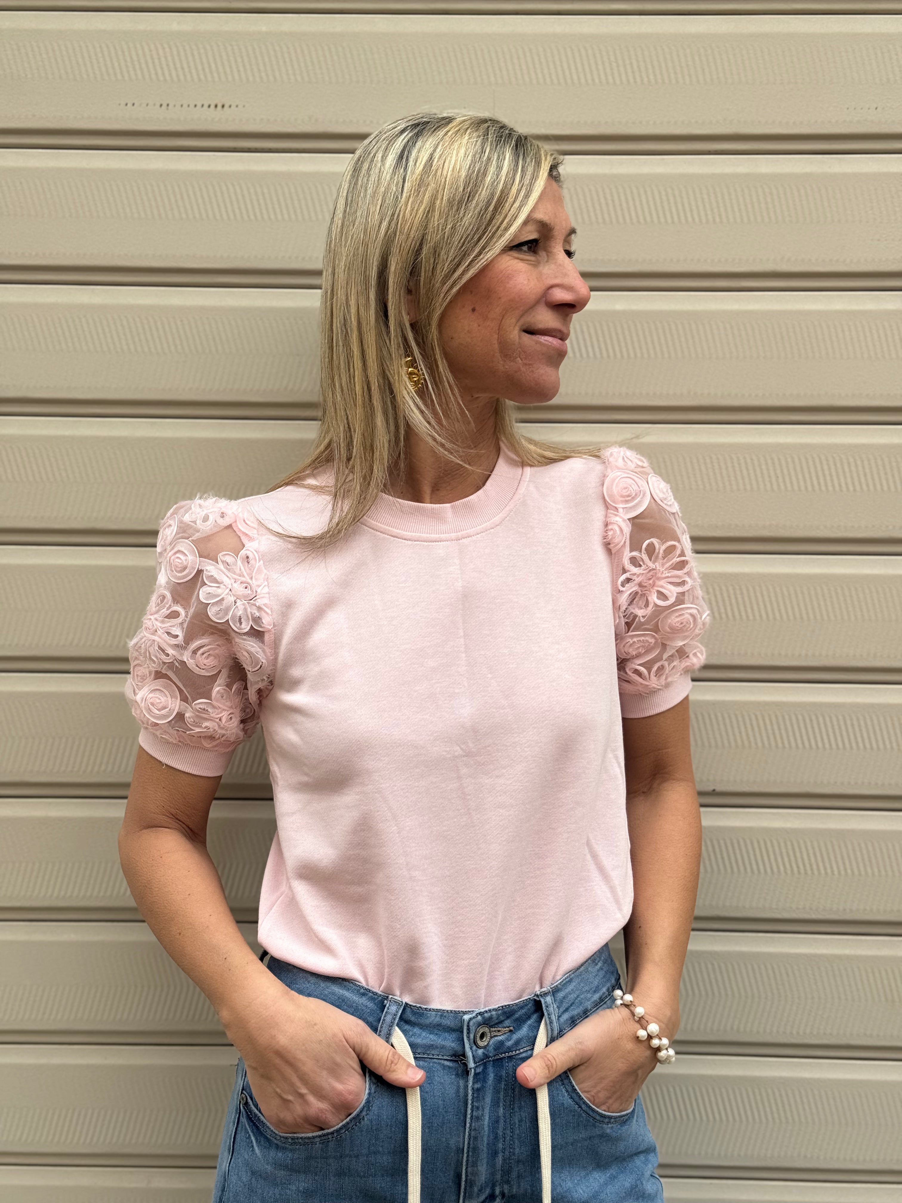 Girocollo manica tulle jdy