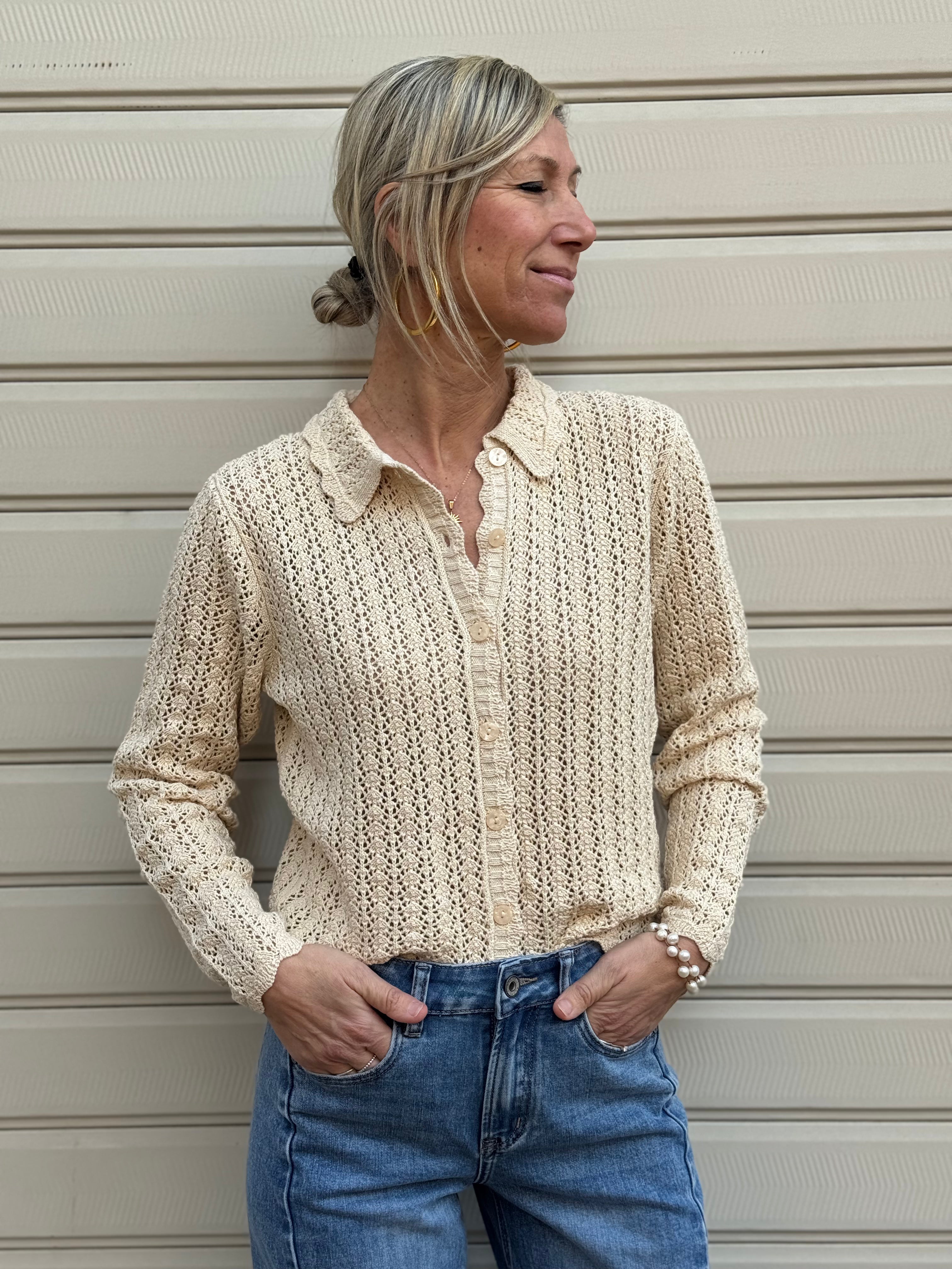 Cardigan traforato jdy