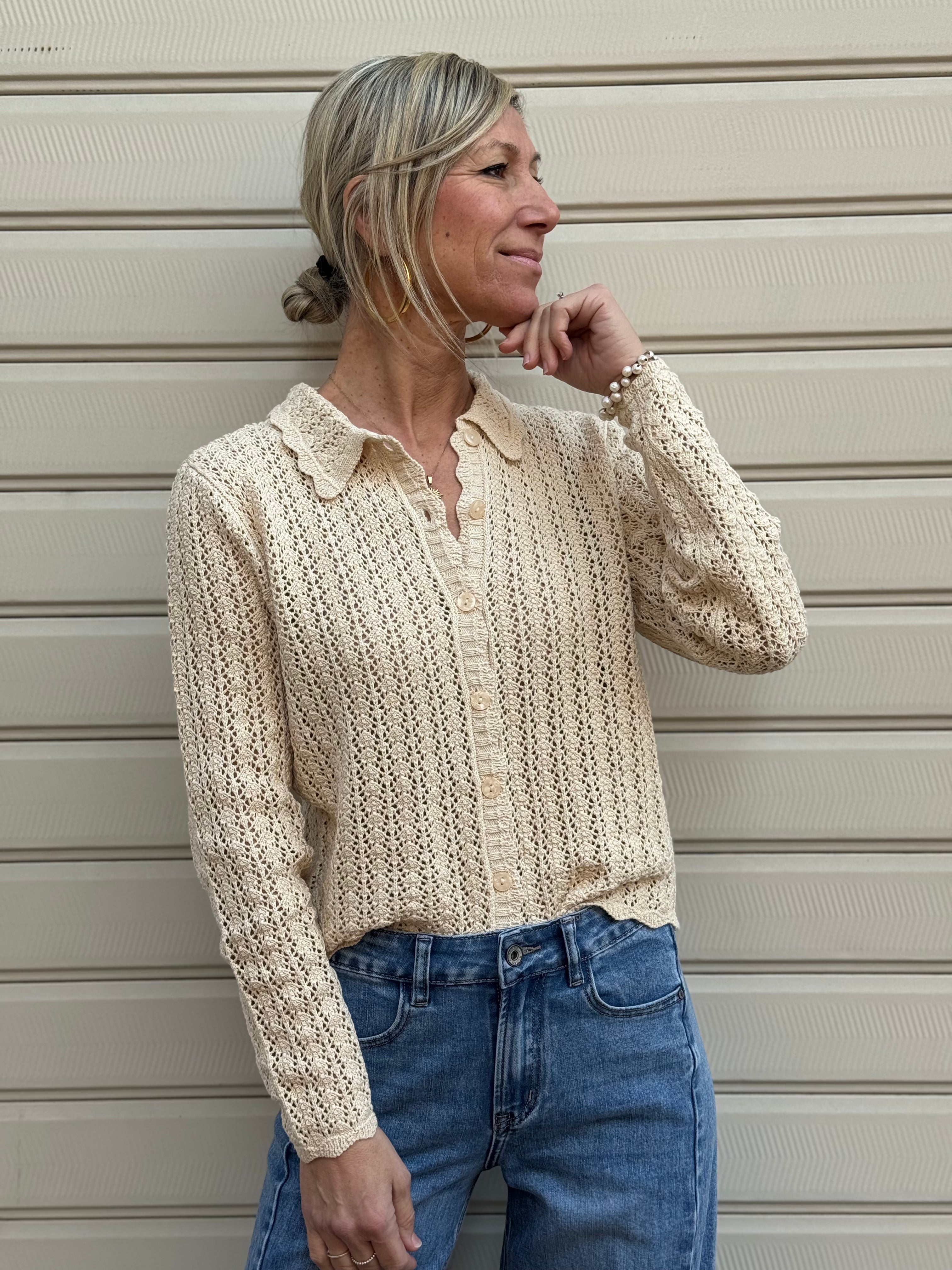 Cardigan traforato jdy