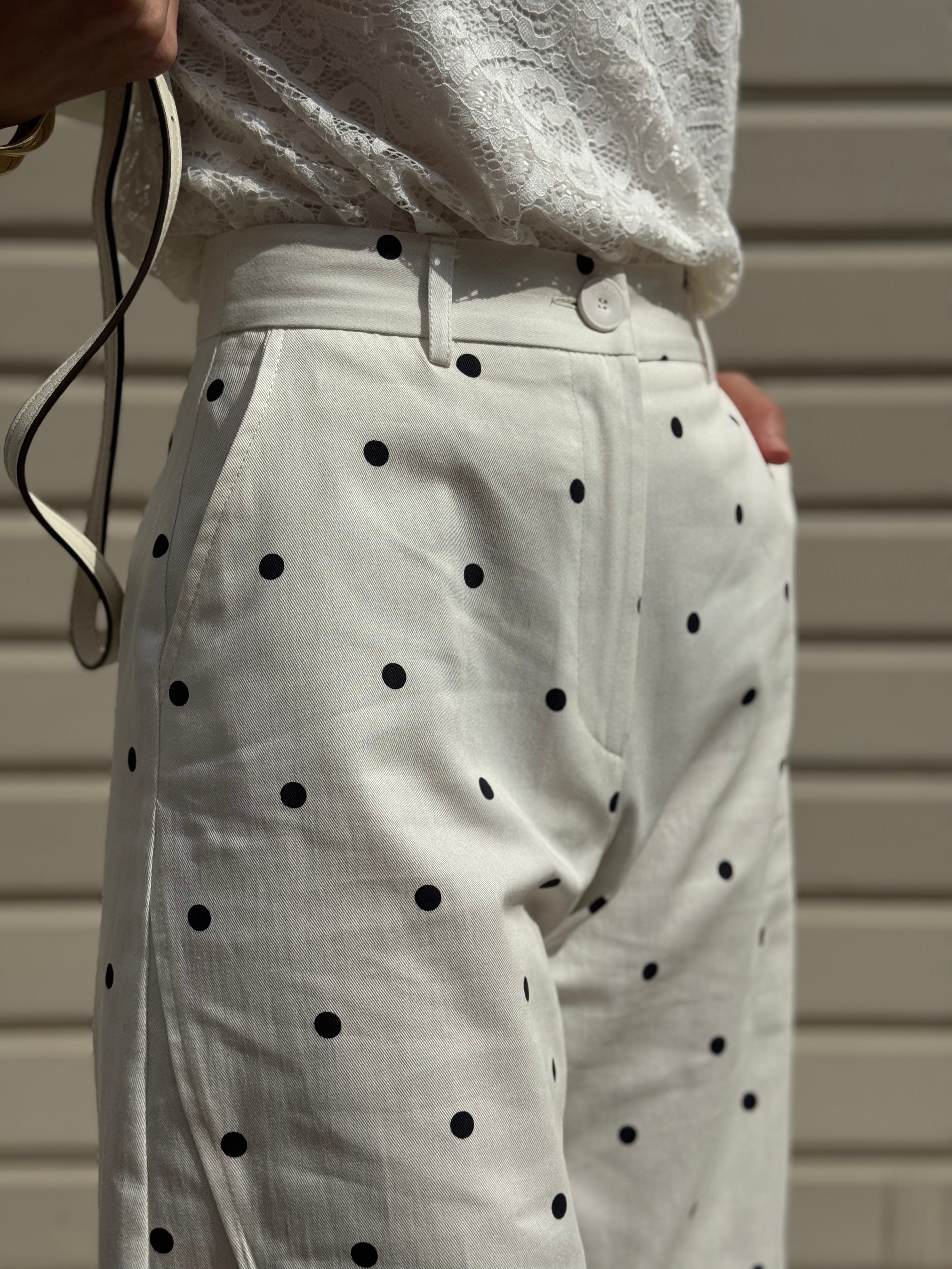 Pantalone barrel pois imperial