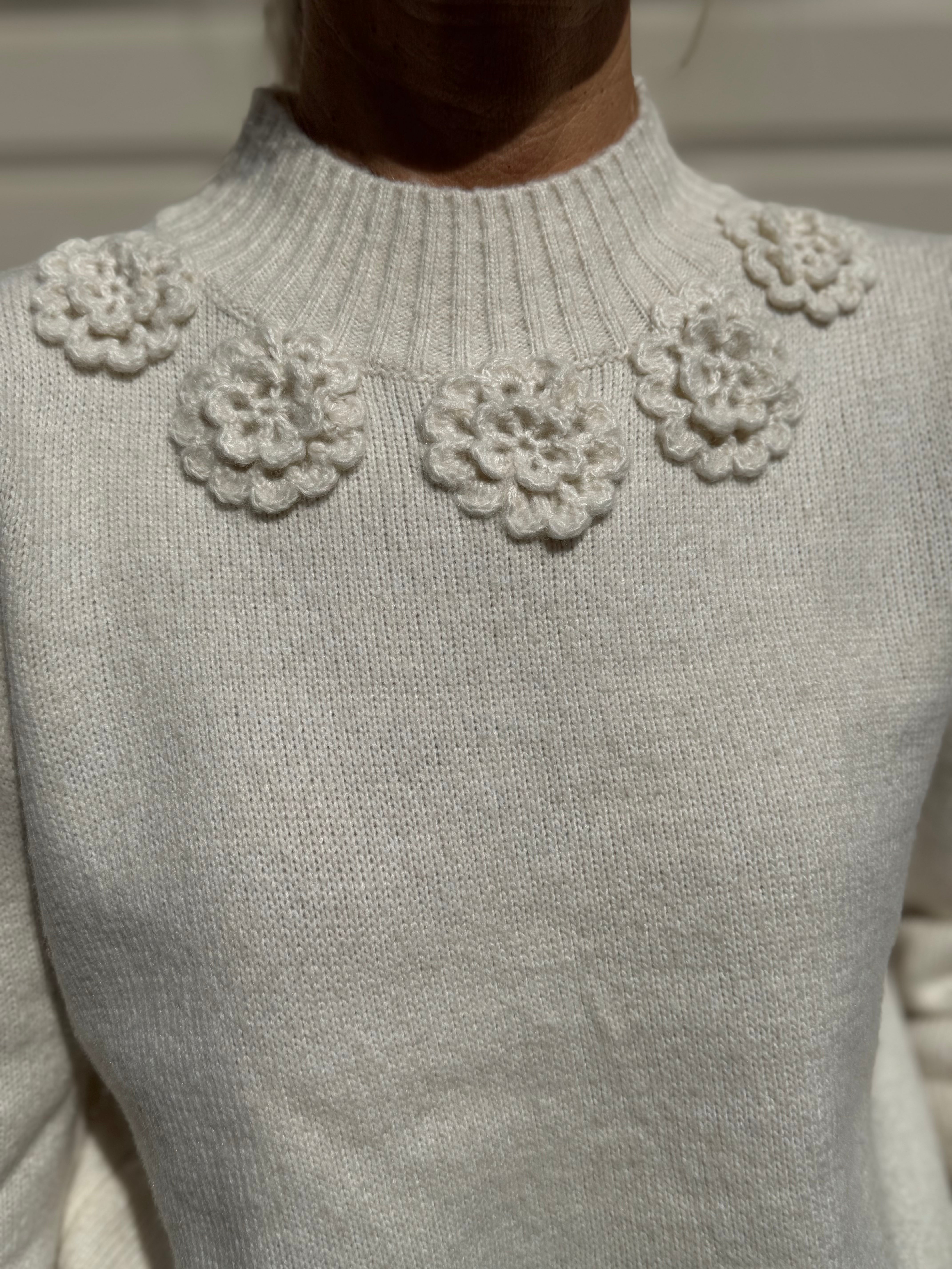 Maglia applicazioni rose artigli