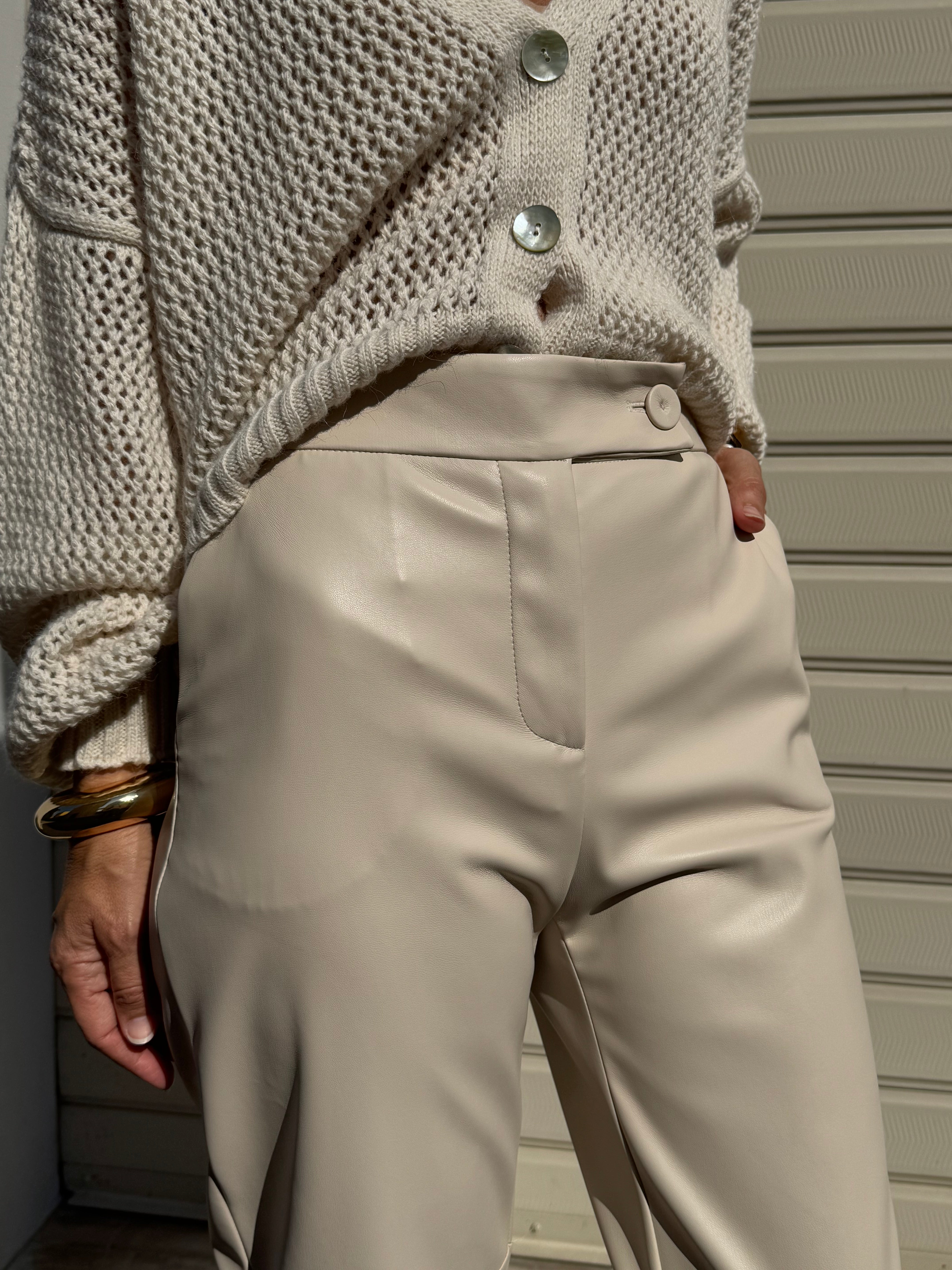 Pantalone ecopelle imperial