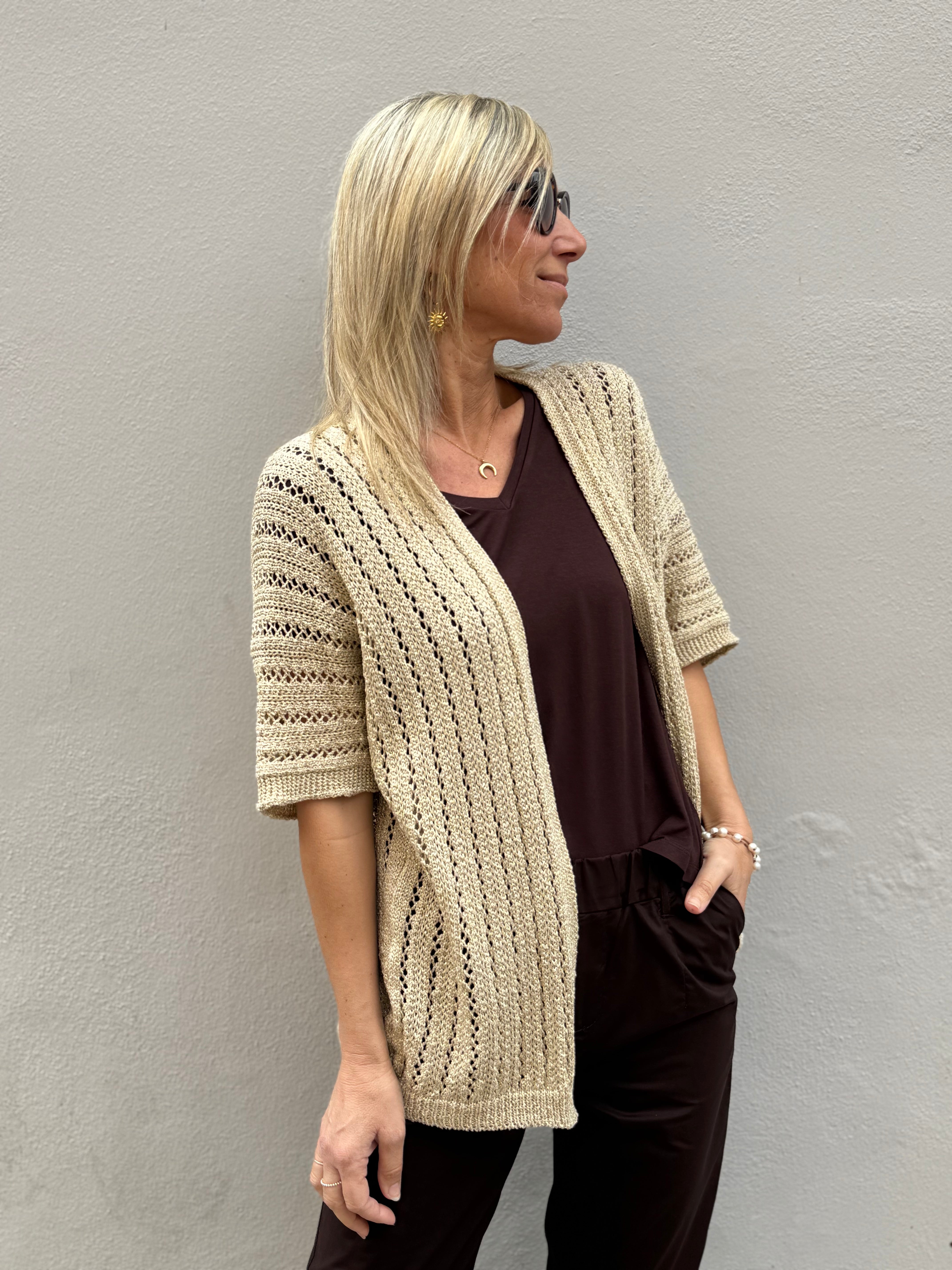 Cardigan kimono oro adora