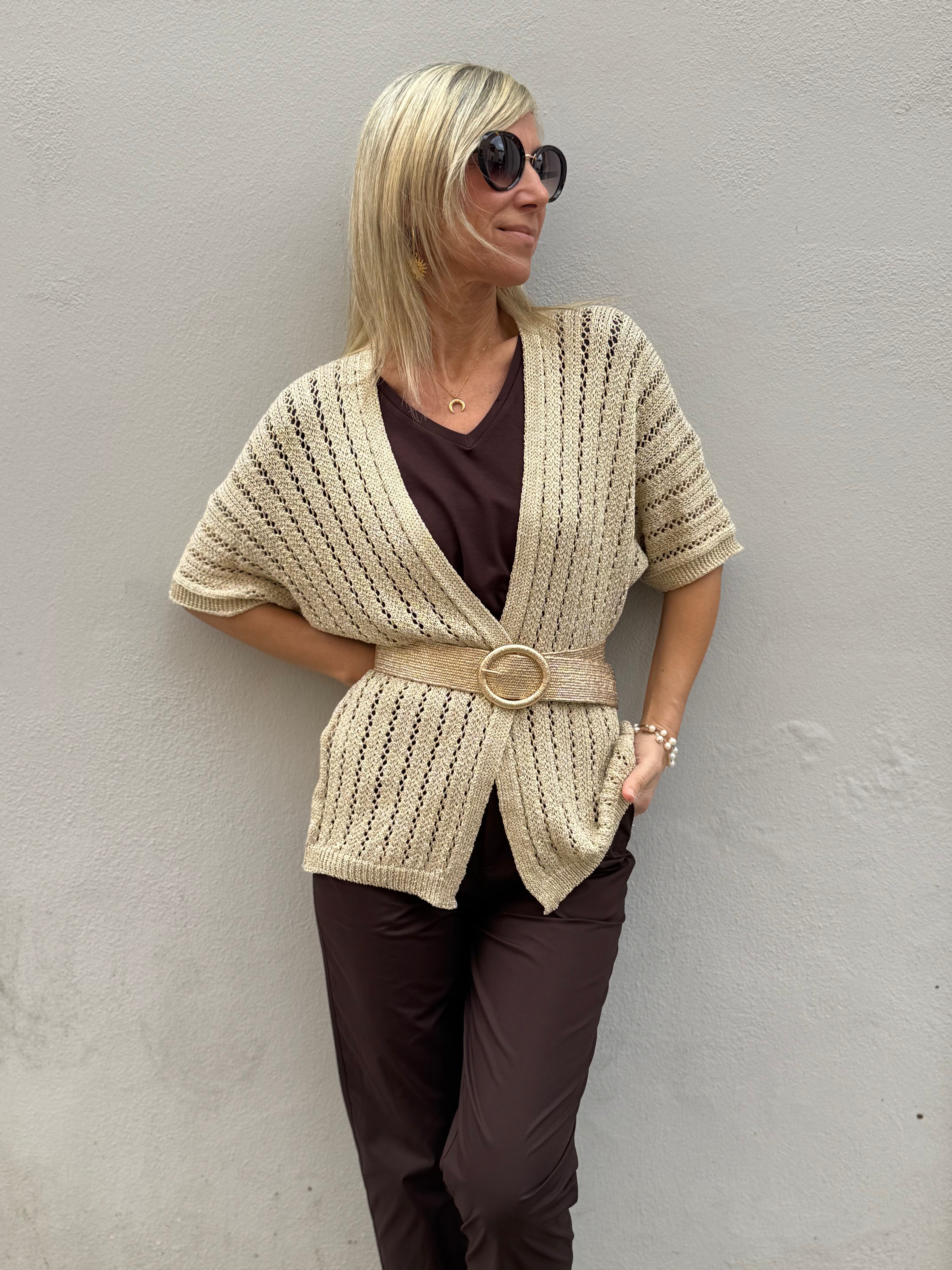 Cardigan kimono oro adora