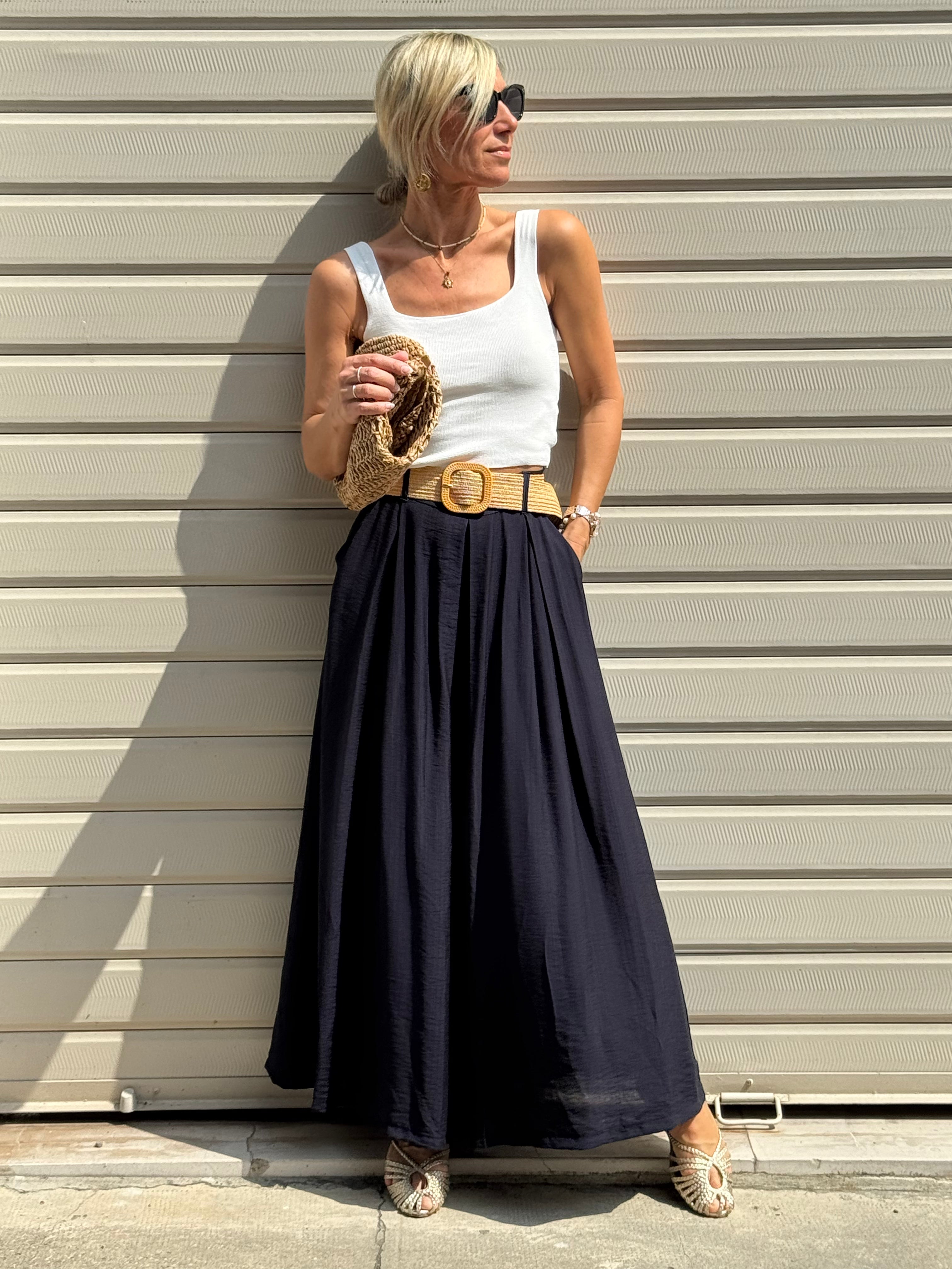 Gonna Pantalone Con Cintura
