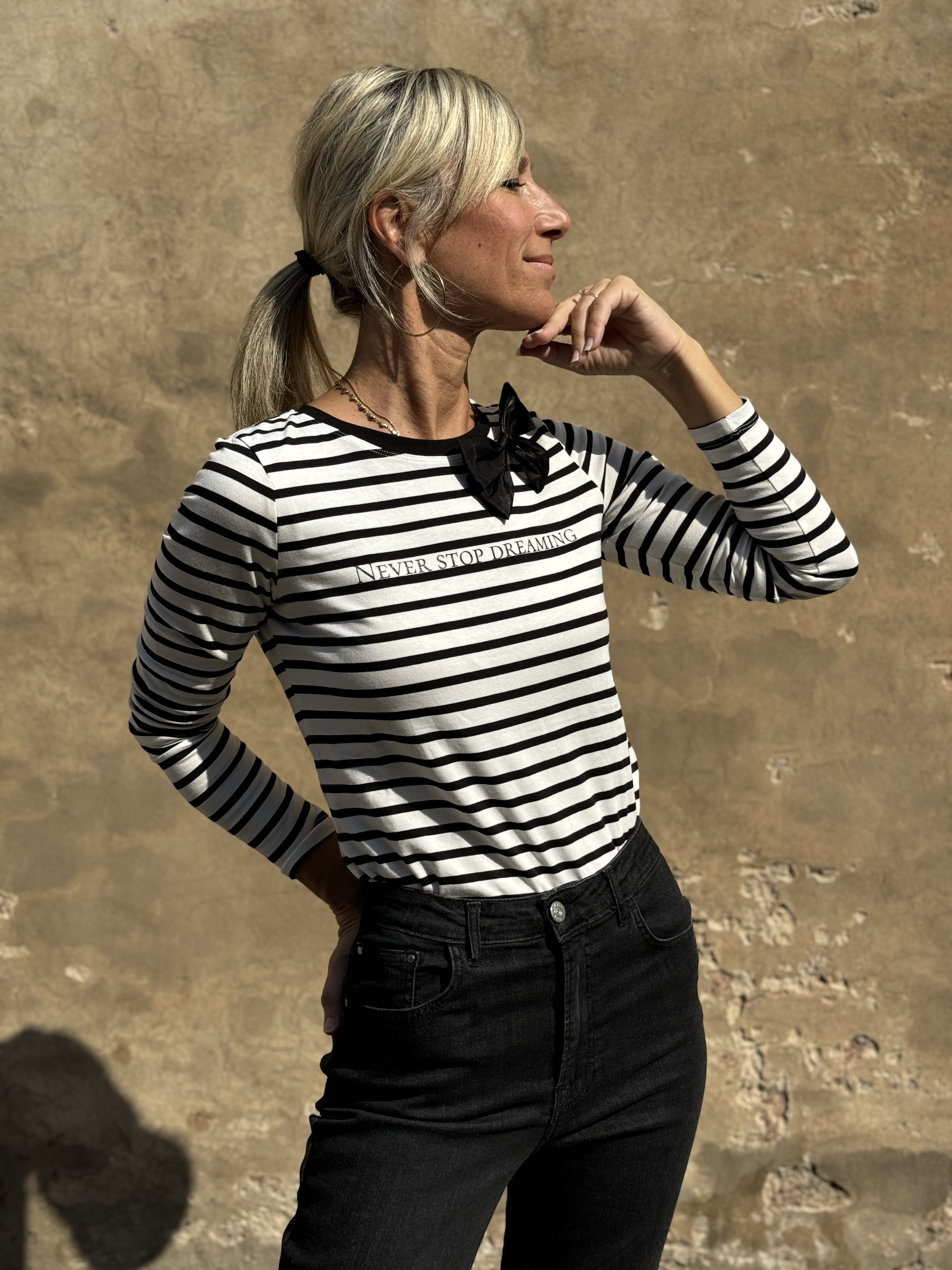 Maglia Righe Fiocco